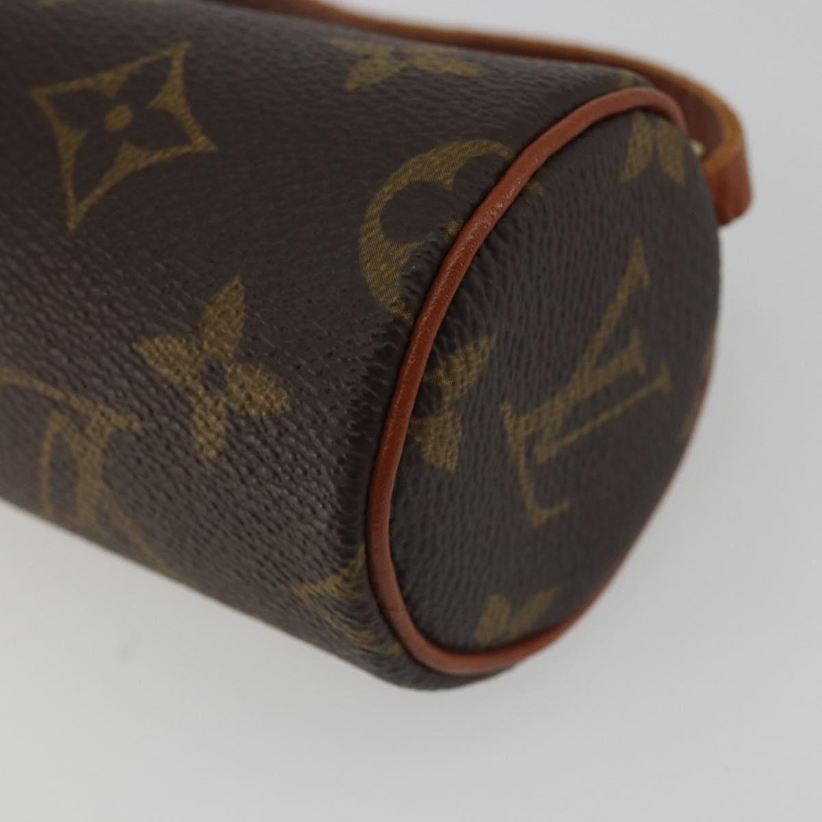 LOUIS VUITTON Monogram Papillon Pouch LV Auth BA12116