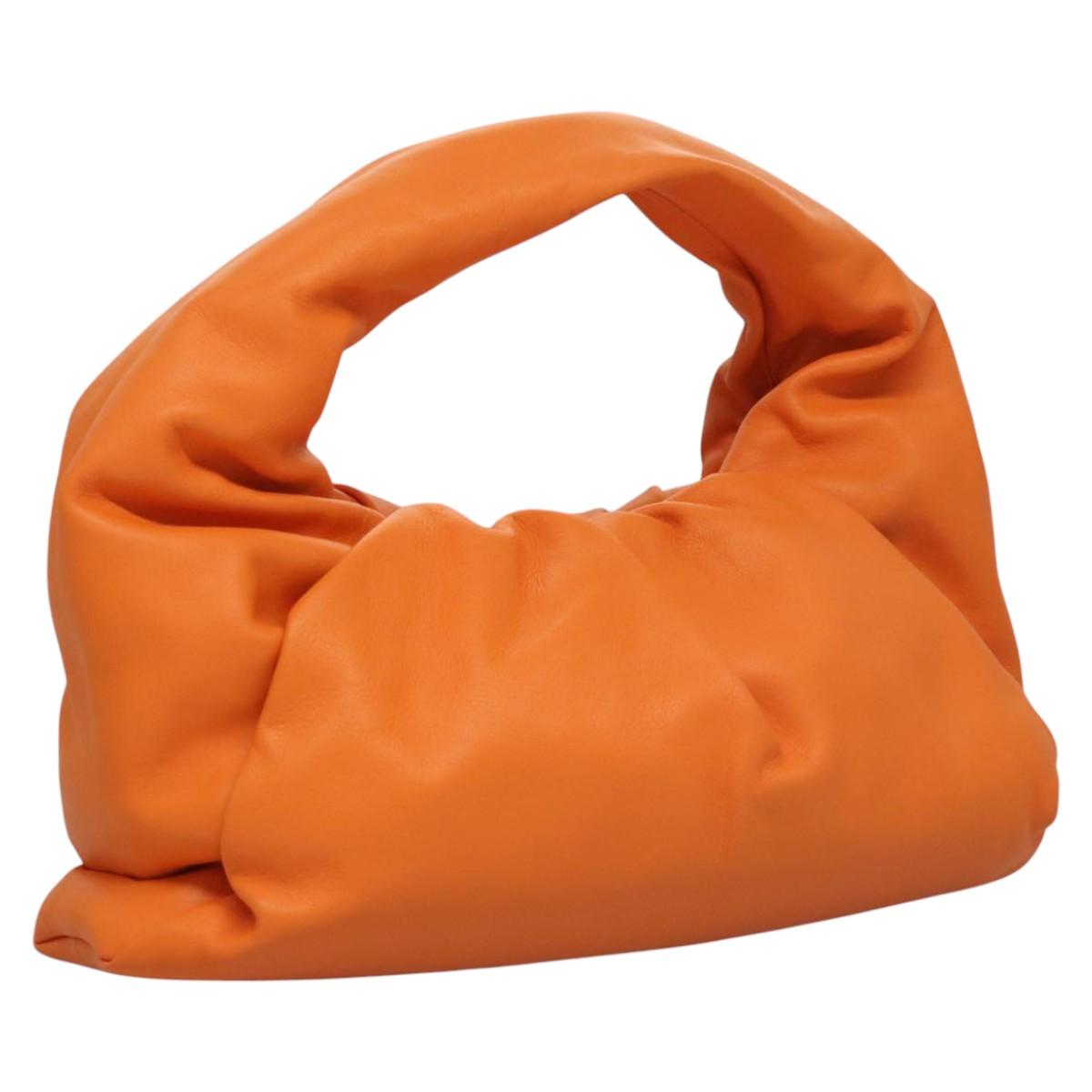 BOTTEGA VENETA Shoulder Bag Leather Orange Auth BA1216AM