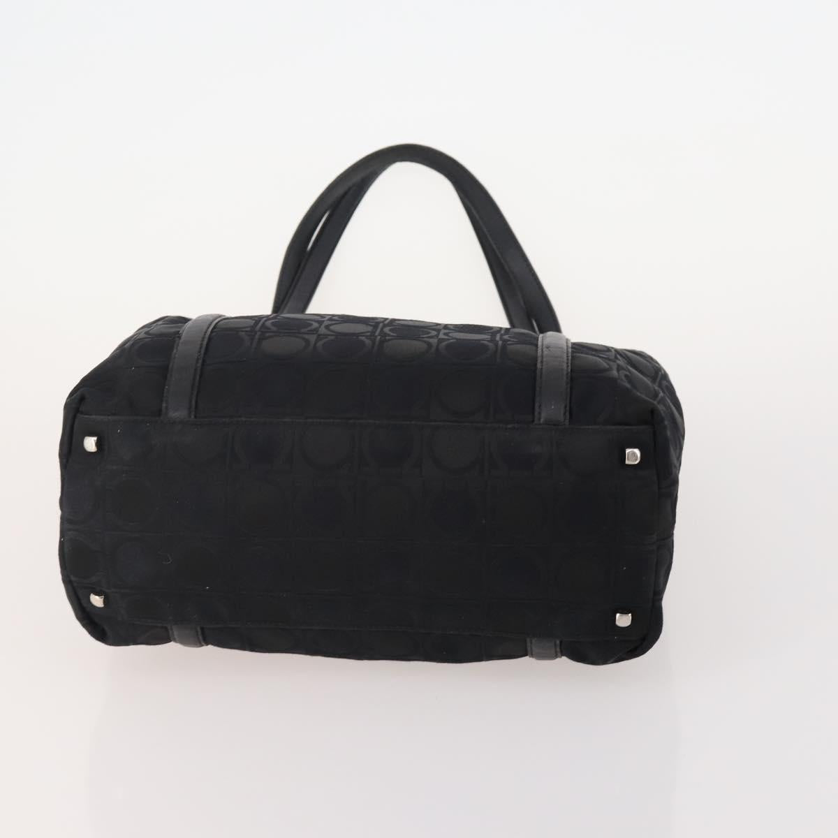 Salvatore Ferragamo Shoulder Bag Canvas Leather 2 Set Black Auth BA12171