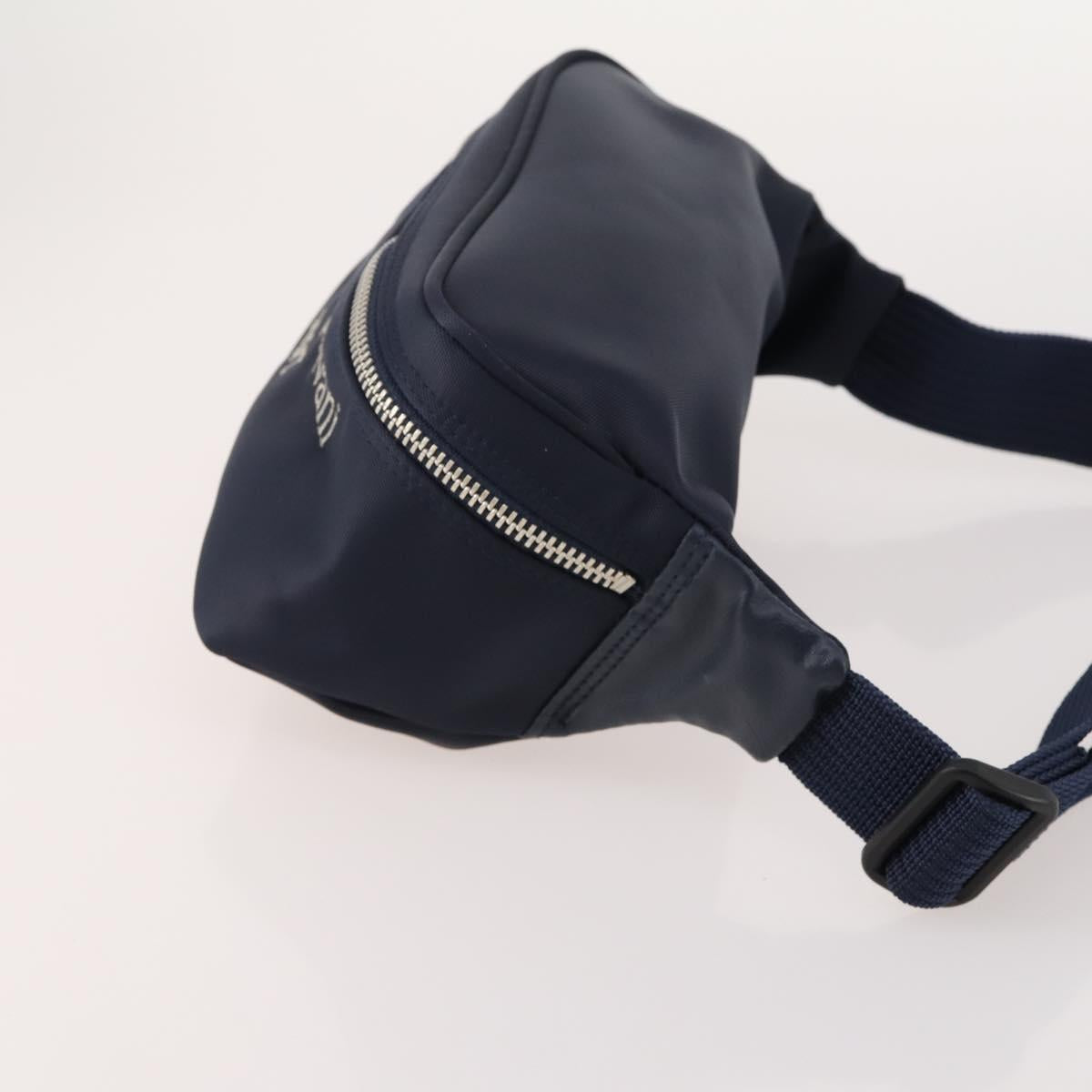 VALENTINO Shoulder Bag Nylon Suede Leather 2 Set Black Navy Auth BA12172