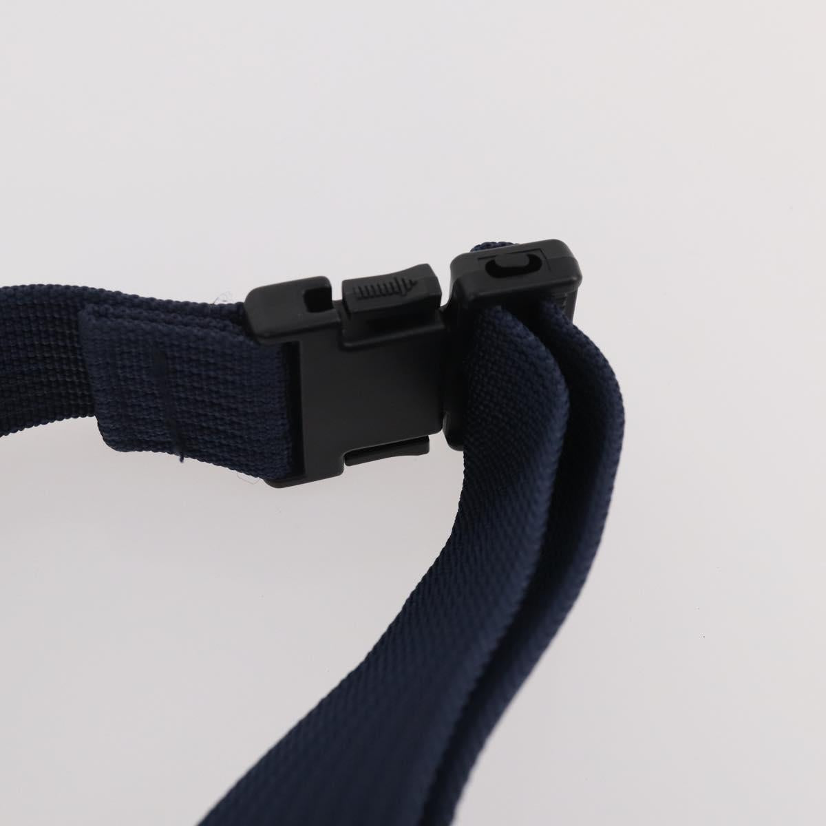 VALENTINO Shoulder Bag Nylon Suede Leather 2 Set Black Navy Auth BA12172