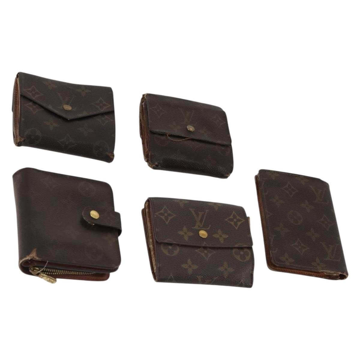 LOUIS VUITTON Monogram Wallet 5 Set LV Auth BA12179
