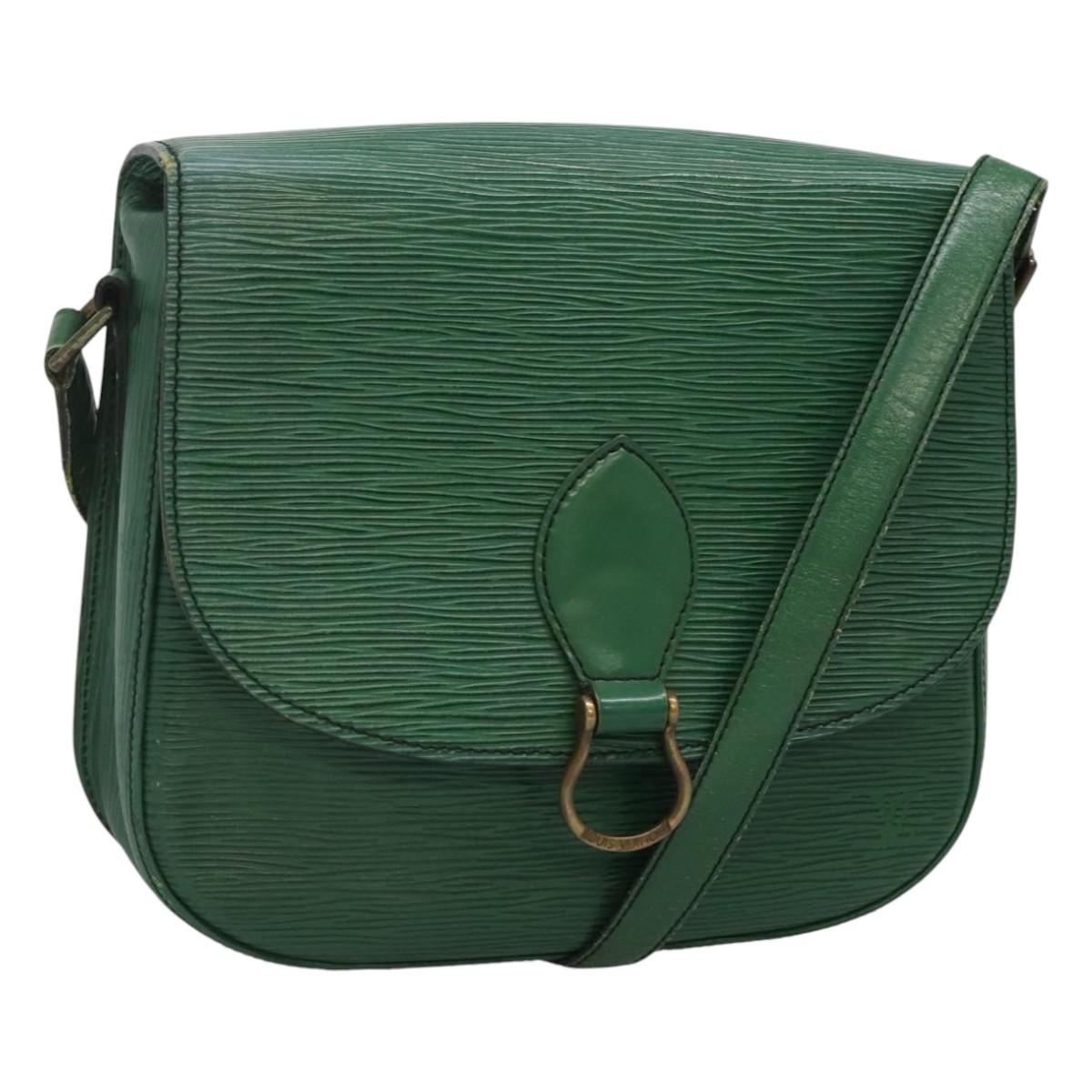 LOUIS VUITTON Epi Saint Cloud GM Shoulder Bag Green M52194 LV Auth BA1218