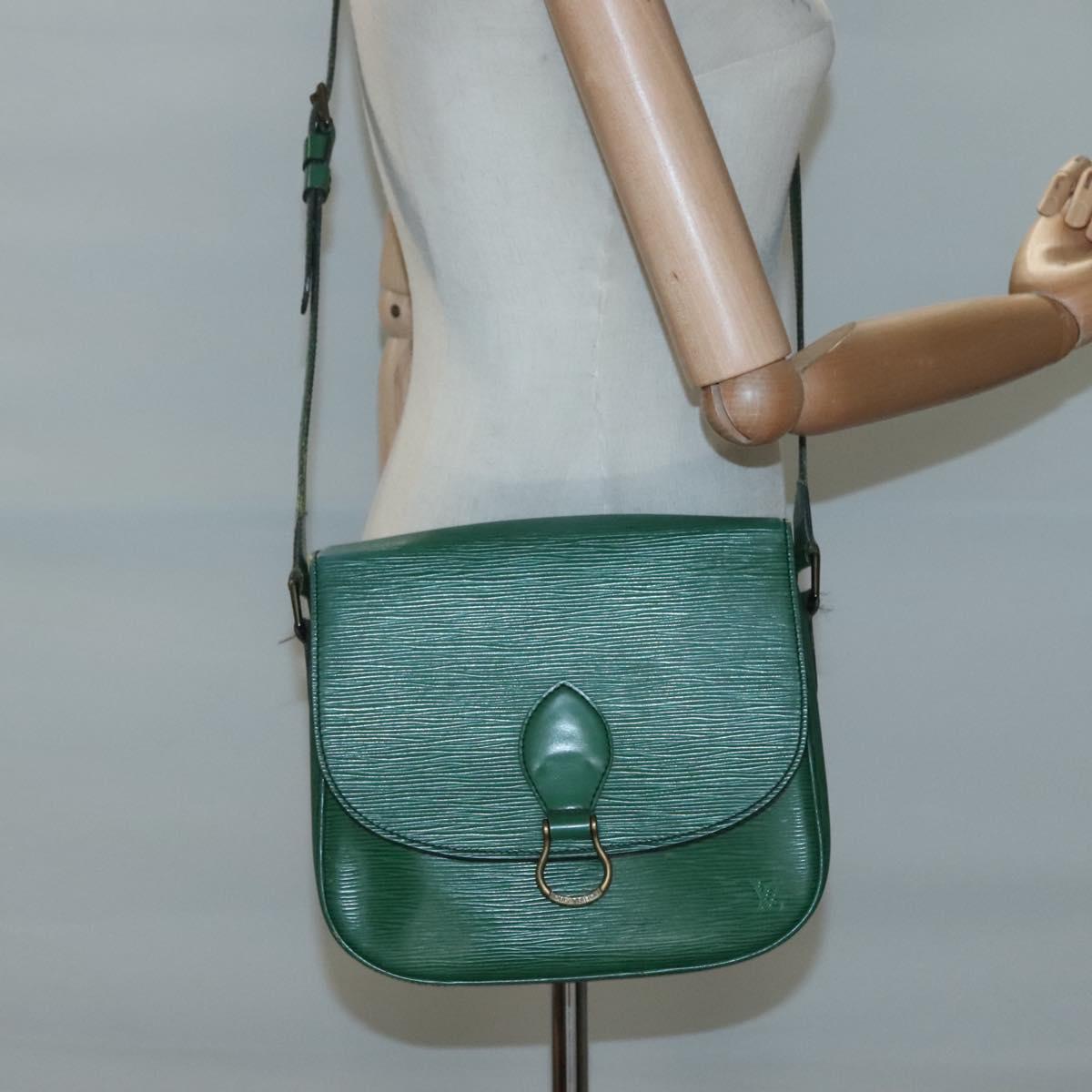 LOUIS VUITTON Epi Saint Cloud GM Shoulder Bag Green M52194 LV Auth BA1218