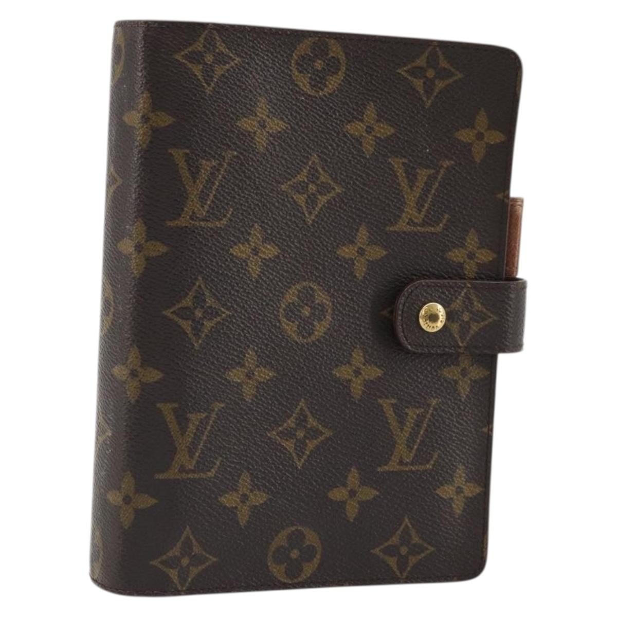 LOUIS VUITTON Monogram Agenda MM Day Planner Cover R20105 LV Auth BA12183A