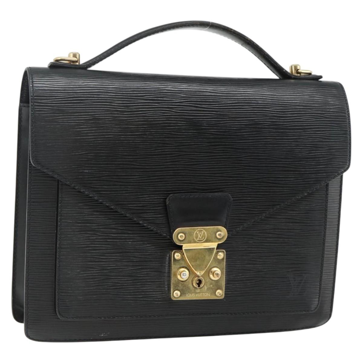 LOUIS VUITTON Epi Monceau 28 Hand Bag Black M52122 LV Auth BA12216