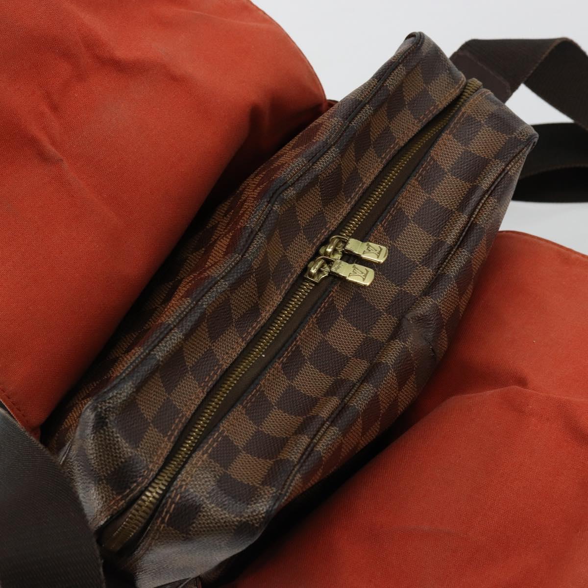 LOUIS VUITTON Damier Ebene Naviglio Shoulder Bag N45255 LV Auth BA12240