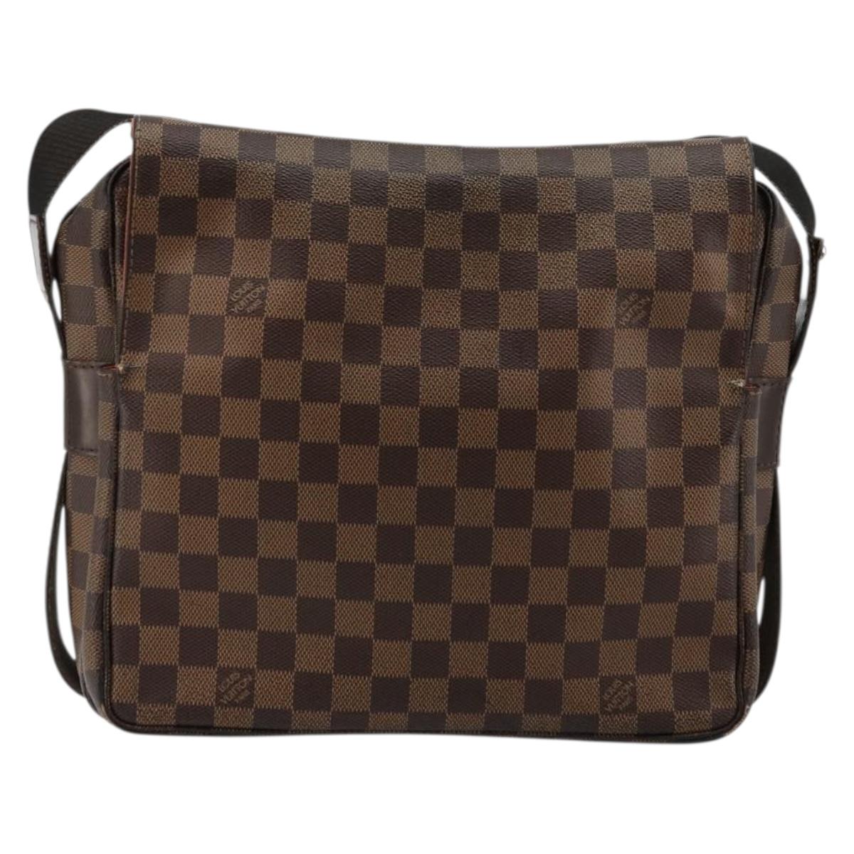 LOUIS VUITTON Damier Ebene Naviglio Shoulder Bag N45255 LV Auth BA12240