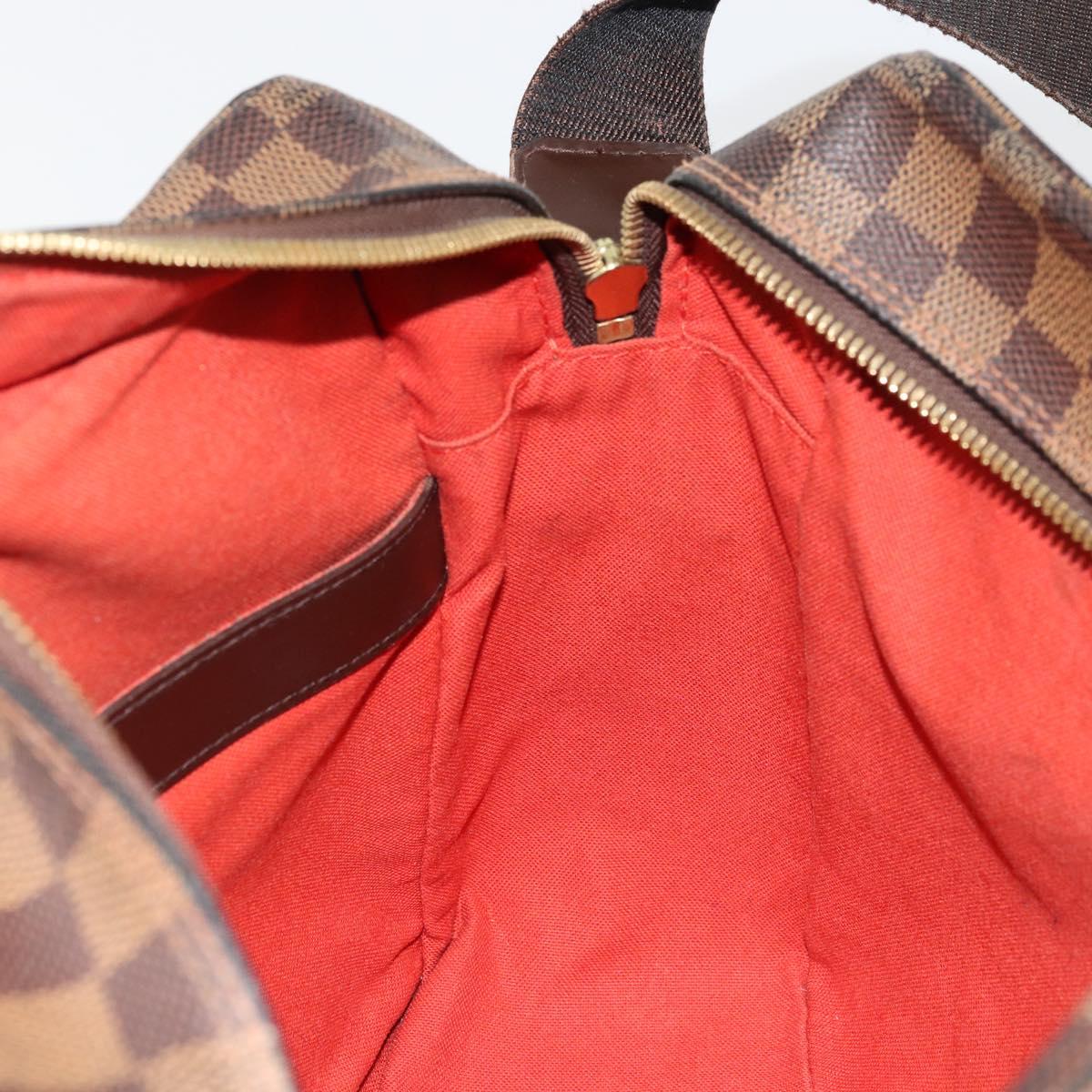 LOUIS VUITTON Damier Ebene Naviglio Shoulder Bag N45255 LV Auth BA12240