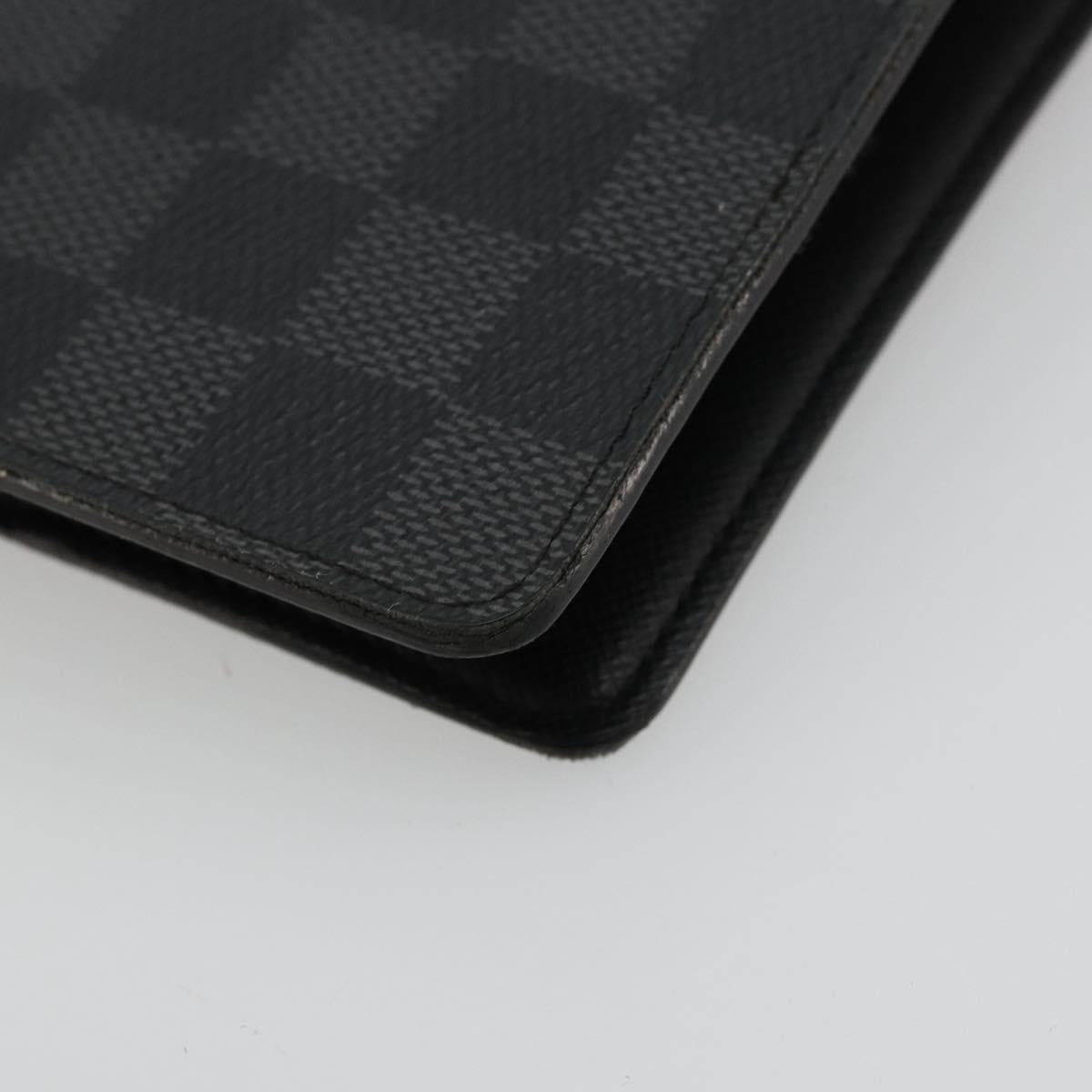 LOUIS VUITTON Damier Graphite Agenda MM Day Planner Cover R20242 LV Auth BA12241