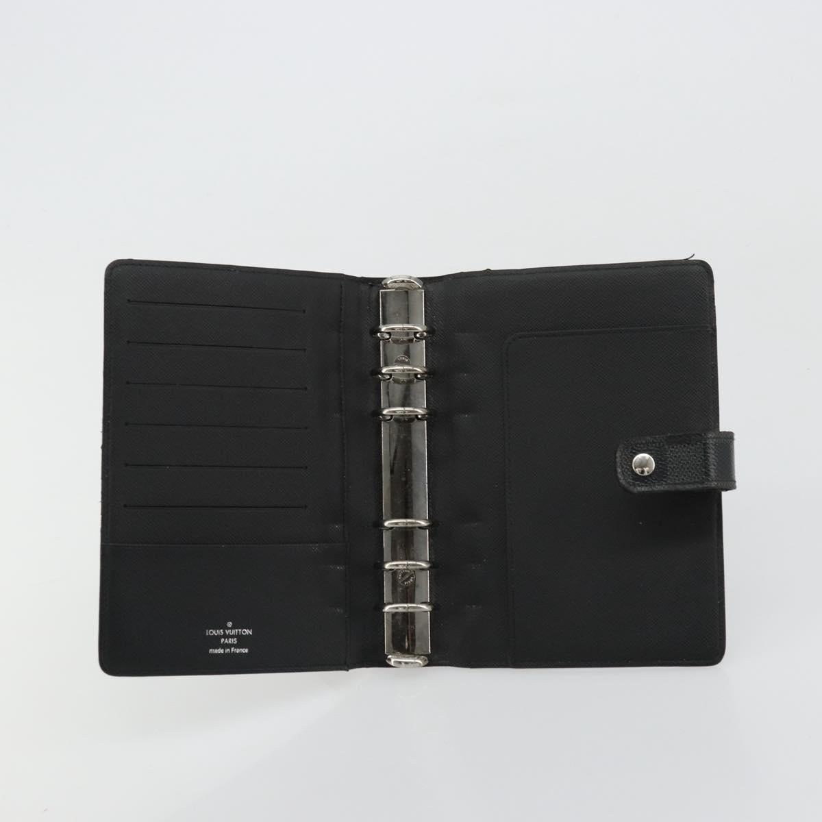 LOUIS VUITTON Damier Graphite Agenda MM Day Planner Cover R20242 LV Auth BA12241