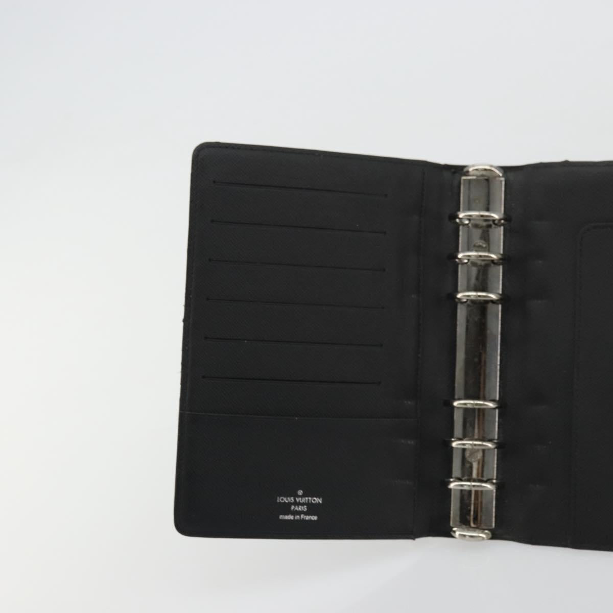 LOUIS VUITTON Damier Graphite Agenda MM Day Planner Cover R20242 LV Auth BA12241