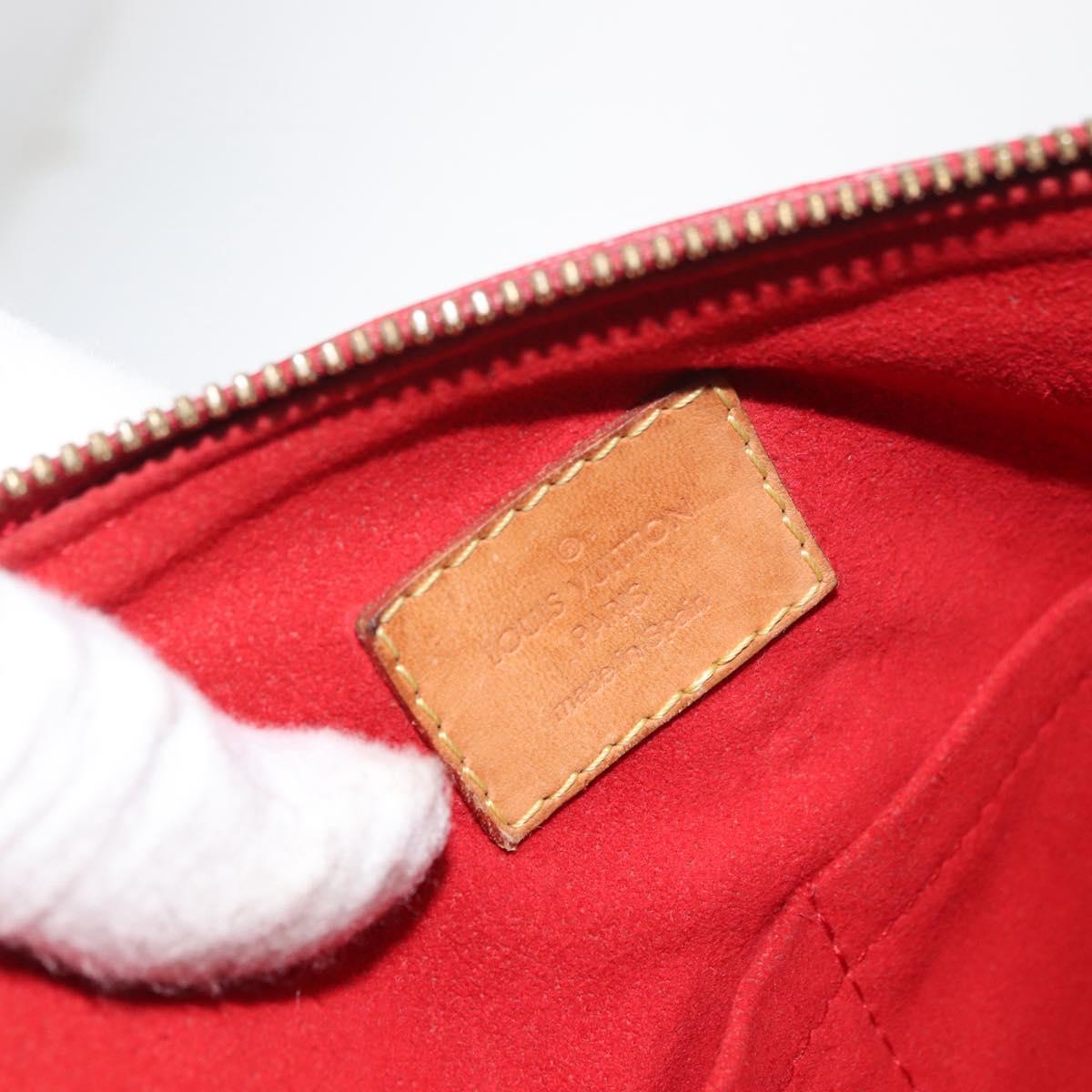 LOUIS VUITTON Monogram Pallas MM Hand Bag 2way Red M41175 LV Auth BA12249A