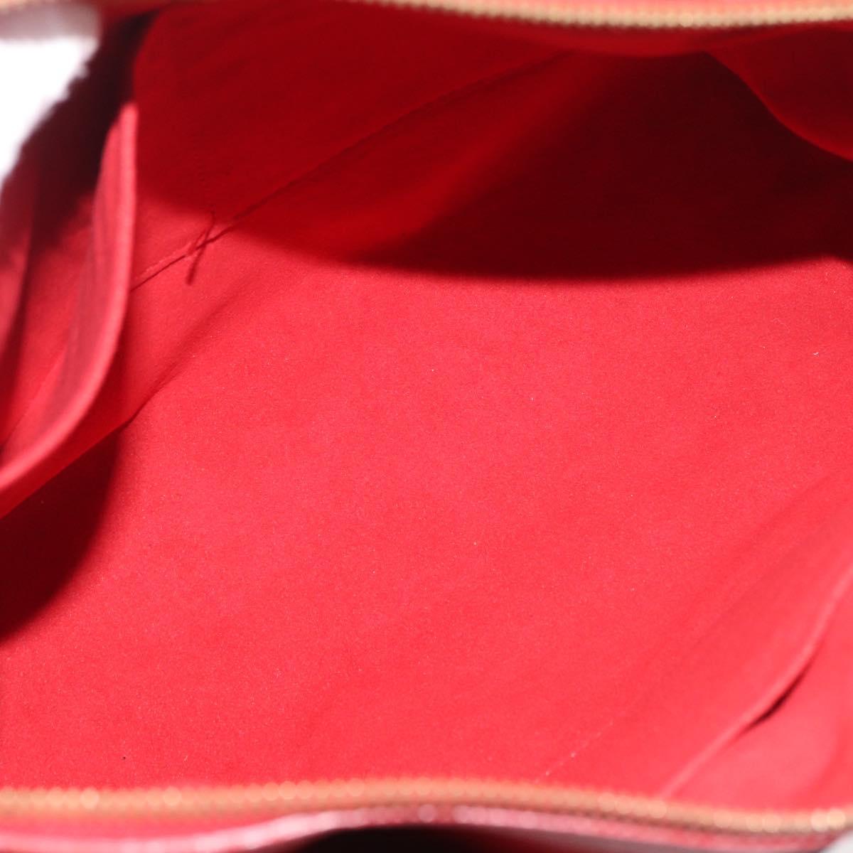 LOUIS VUITTON Monogram Pallas MM Hand Bag 2way Red M41175 LV Auth BA12249A