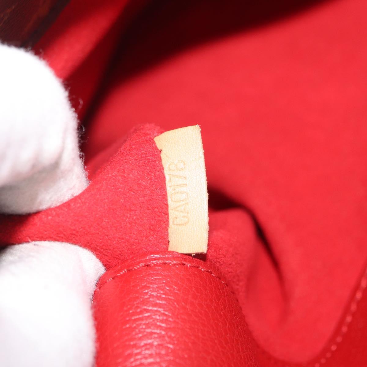 LOUIS VUITTON Monogram Pallas MM Hand Bag 2way Red M41175 LV Auth BA12249A