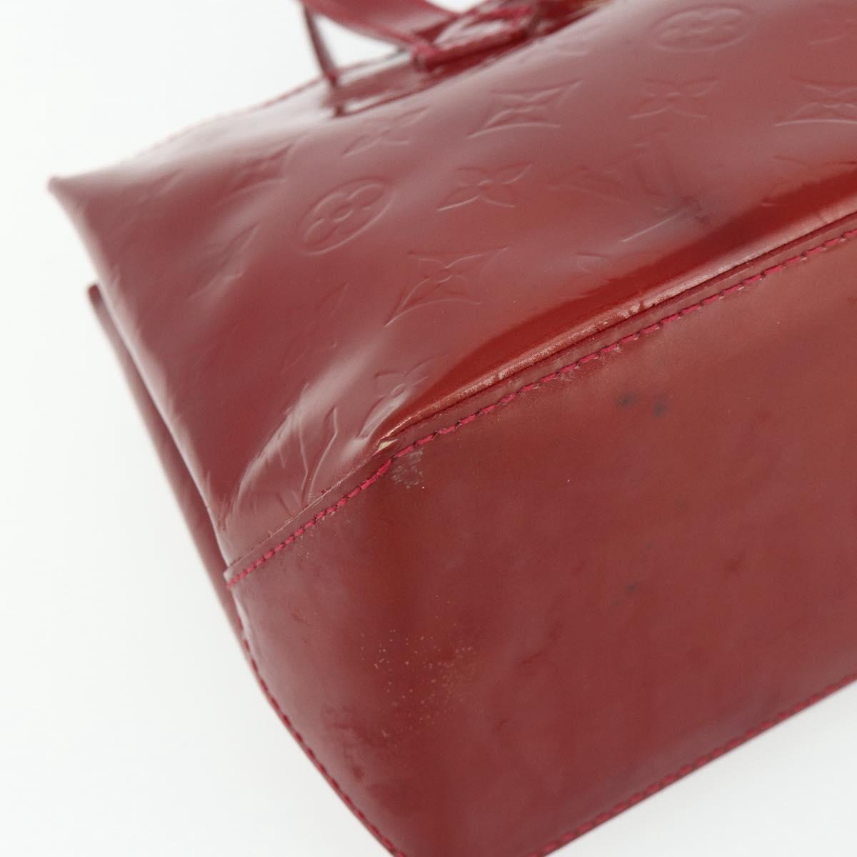 LOUIS VUITTON Monogram Vernis Wilshire PM Bag Pomme D'amour M93642 Auth BA12260