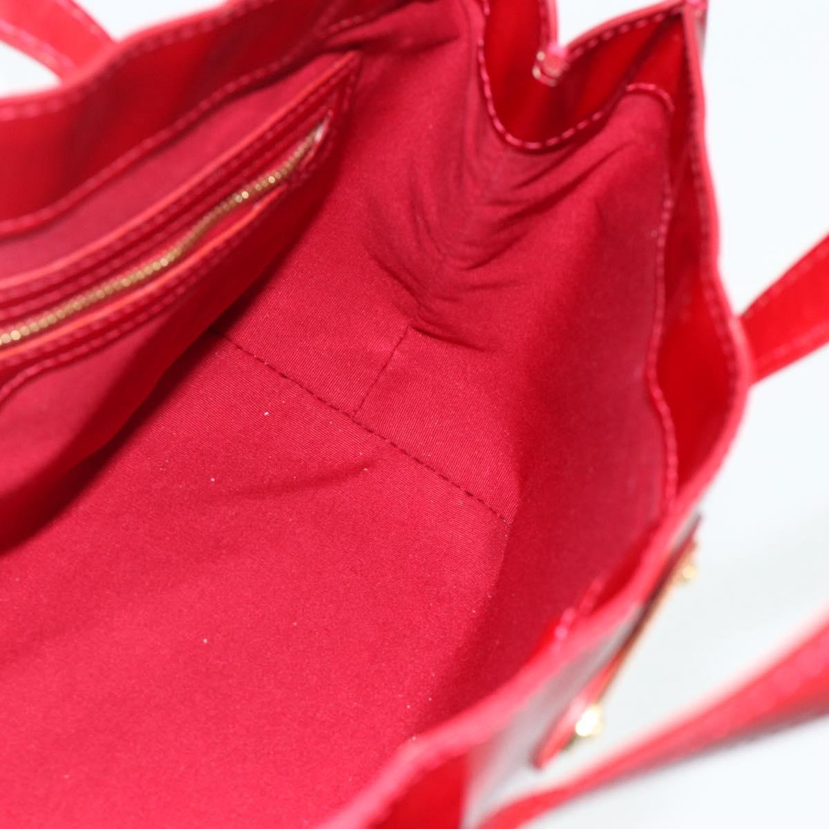 LOUIS VUITTON Monogram Vernis Wilshire PM Bag Pomme D'amour M93642 Auth BA12260
