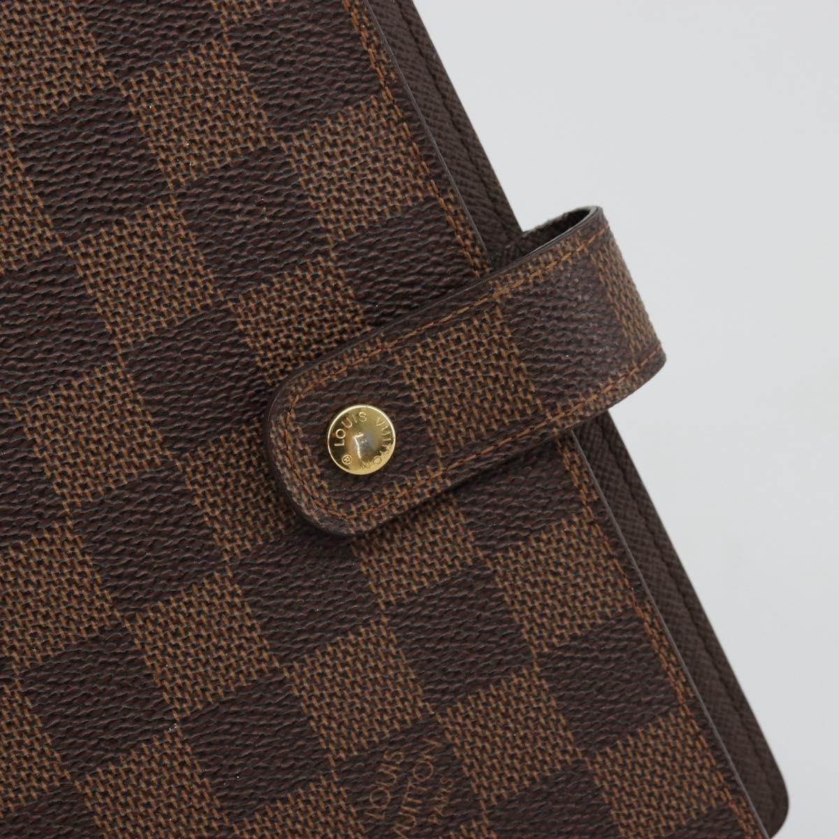 LOUIS VUITTON Damier Graphite Agenda MM Day Planner Cover R20242 LV Auth BA12280