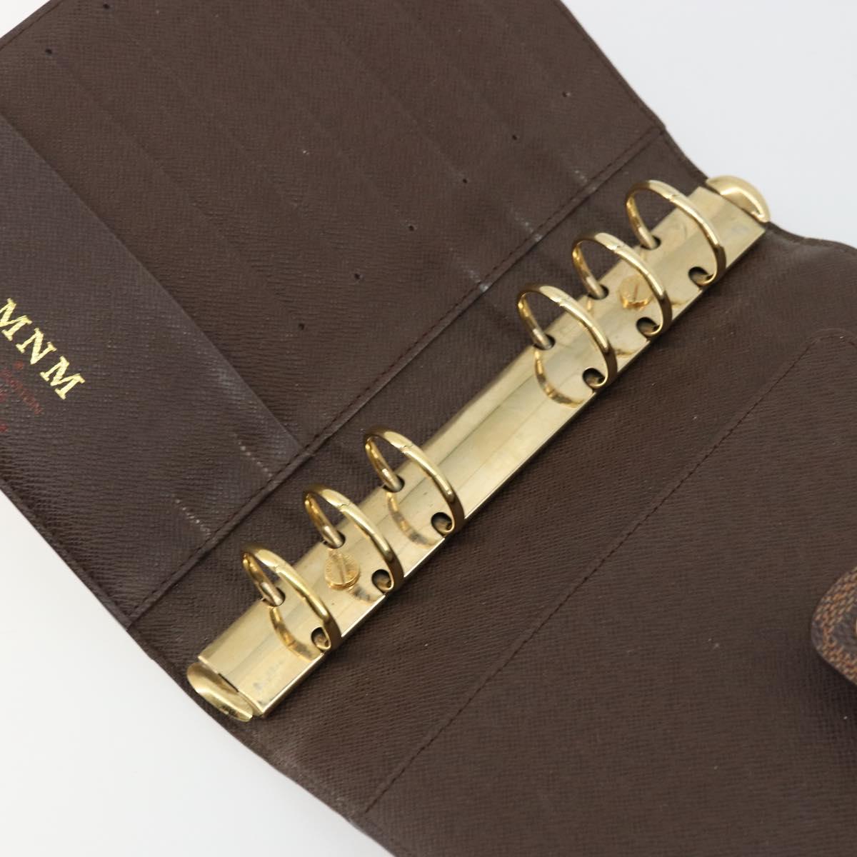 LOUIS VUITTON Damier Graphite Agenda MM Day Planner Cover R20242 LV Auth BA12280