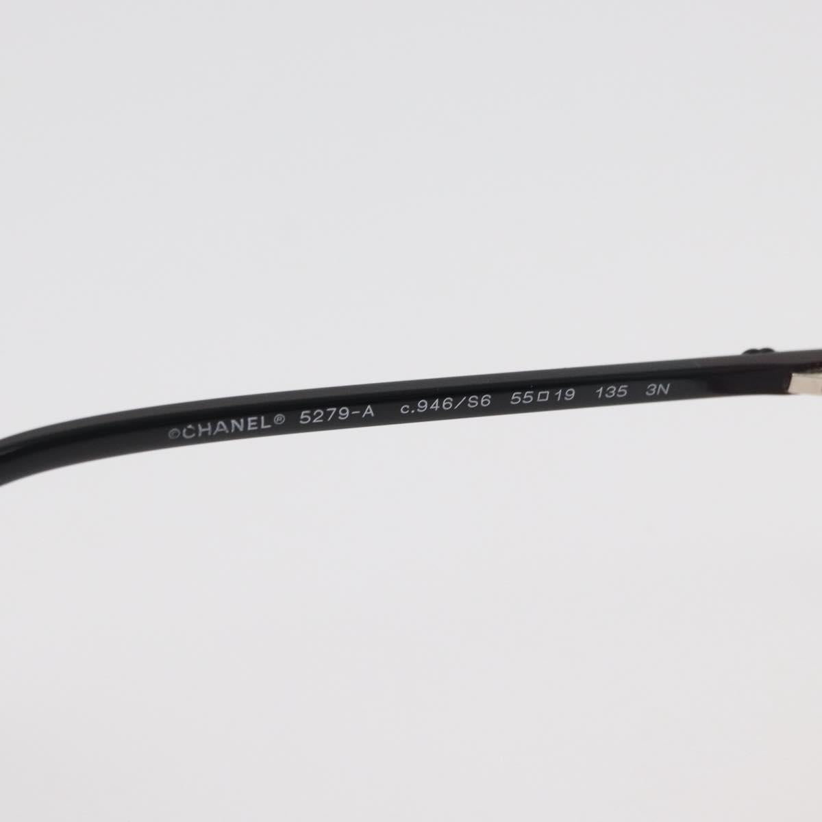 CHANEL Sunglasses plastic Black 5279-A CC Auth BA12282
