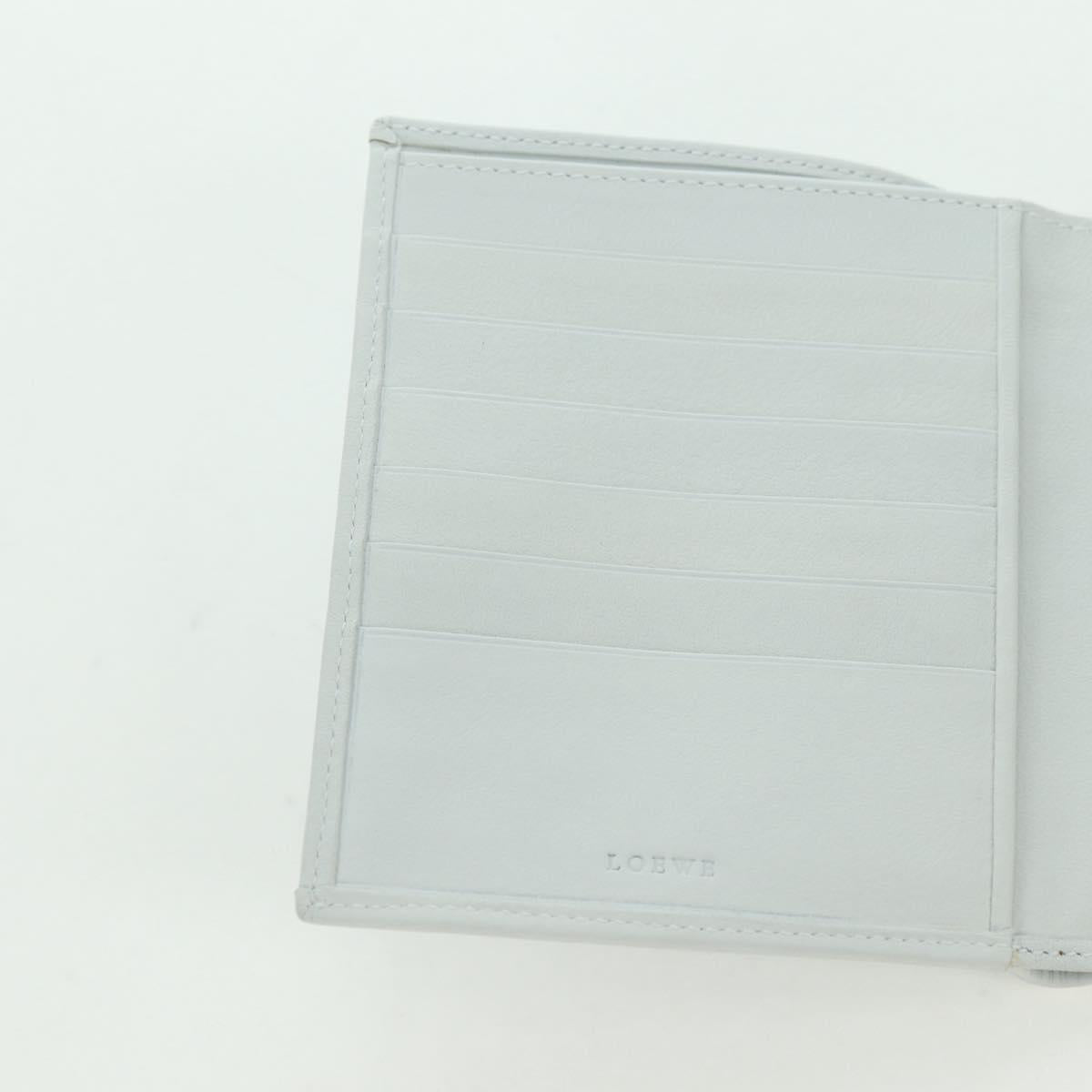 LOEWE Wallet Suede Light Blue Silver Auth BA12283V