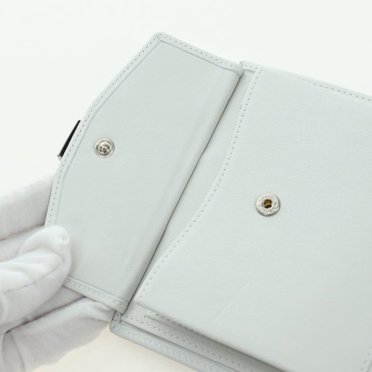 LOEWE Wallet Suede Light Blue Silver Auth BA12283V