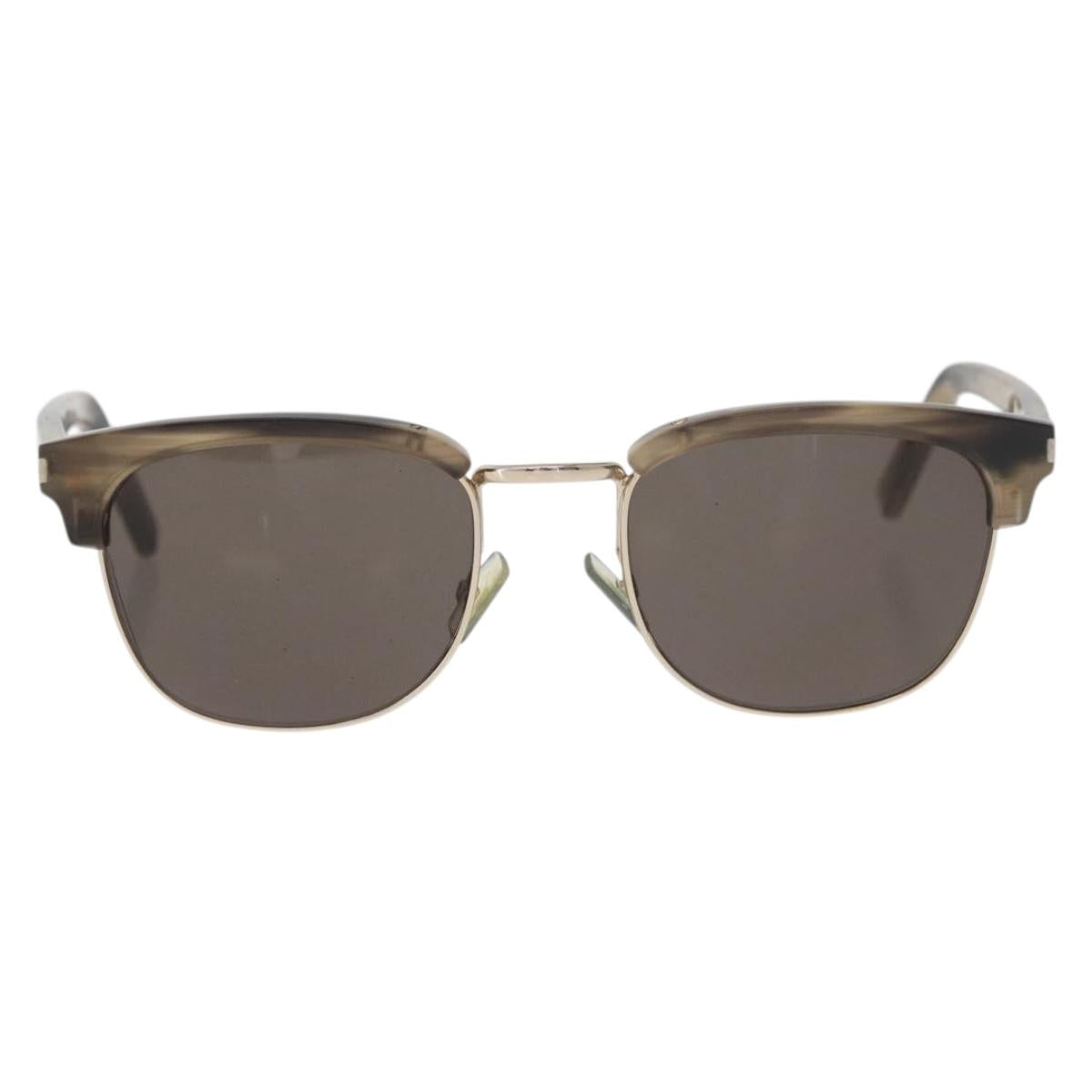 SAINT LAURENT Sunglasses plastic Beige SL5 Auth BA12284