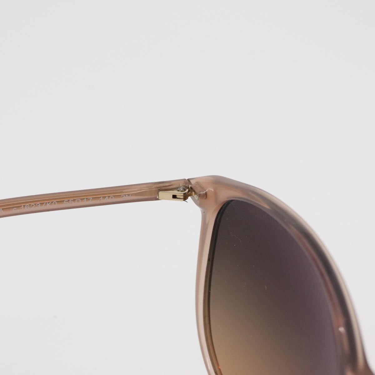 CHANEL COCO Mark Sunglasses plastic Beige CC Auth BA12285