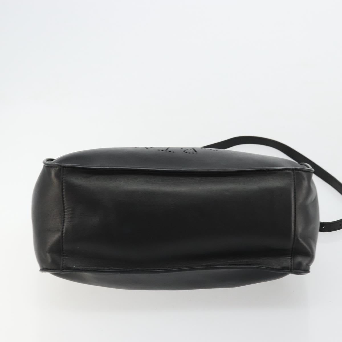 Stella MacCartney Hand Bag Leather 2way Black Gold 513860 Auth BA12302