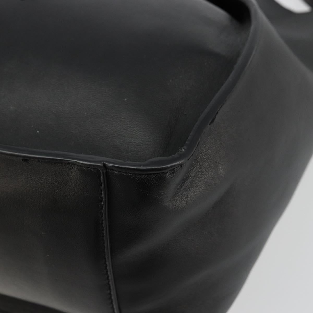 Stella MacCartney Hand Bag Leather 2way Black Gold 513860 Auth BA12302