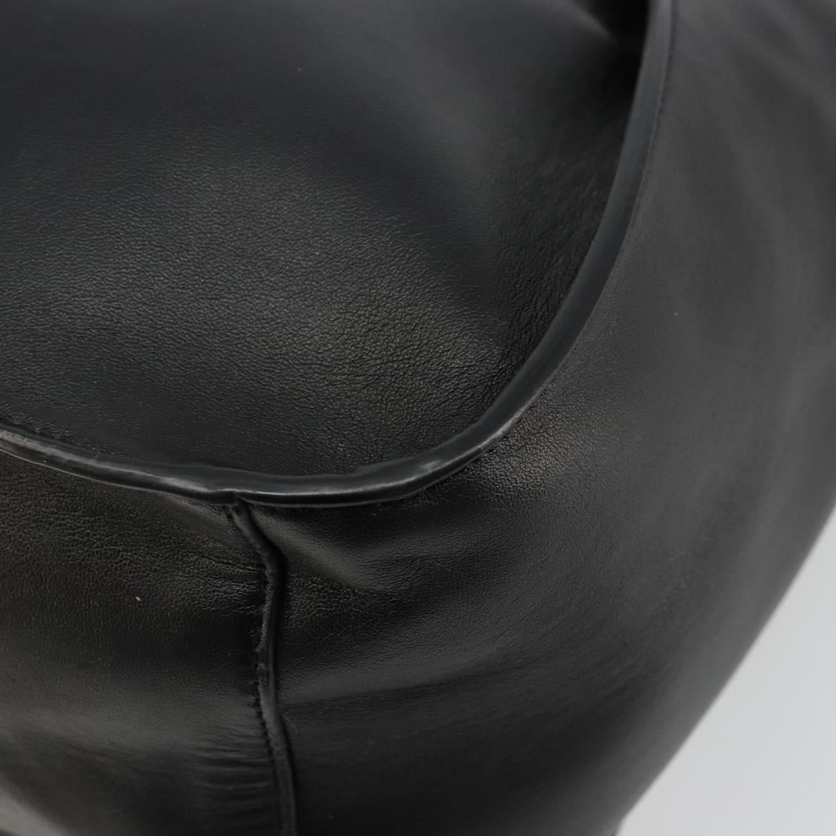 Stella MacCartney Hand Bag Leather 2way Black Gold 513860 Auth BA12302
