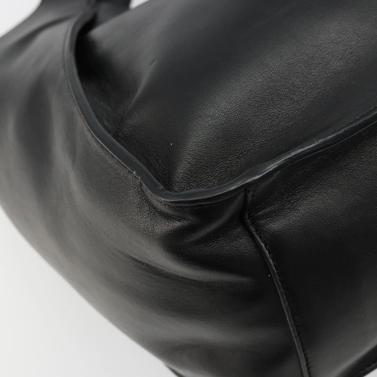 Stella MacCartney Hand Bag Leather 2way Black Gold 513860 Auth BA12302