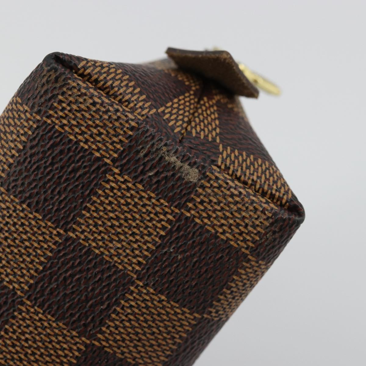 LOUIS VUITTON Damier Ebene Pochette Cosmetic PM Pouch N47516 LV Auth BA12307