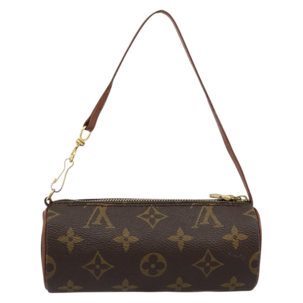 LOUIS VUITTON Monogram Papillon Pouch LV Auth BA12309
