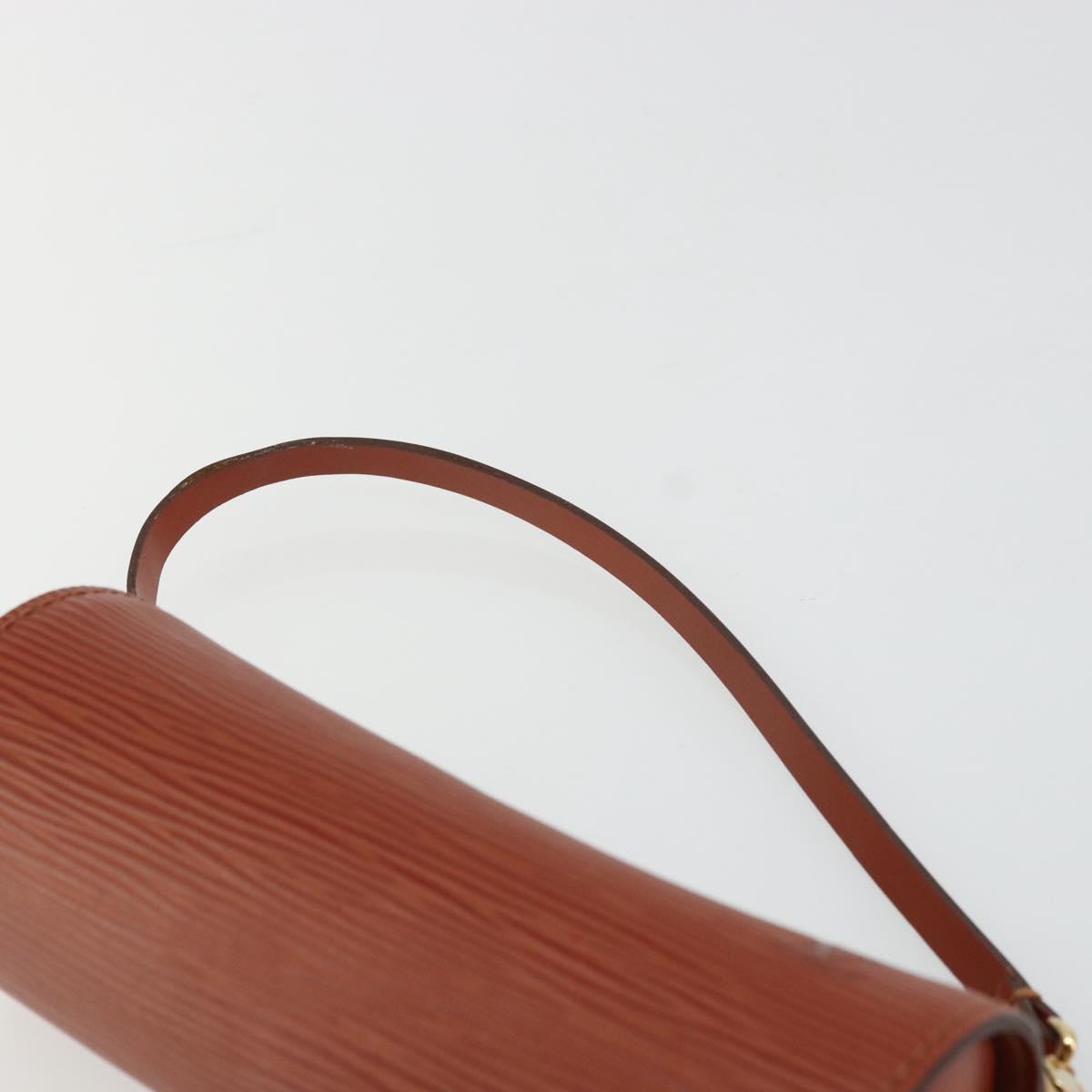 LOUIS VUITTON Epi Soufflot Pouch Accessory Pouch Brown LV Auth BA12310A