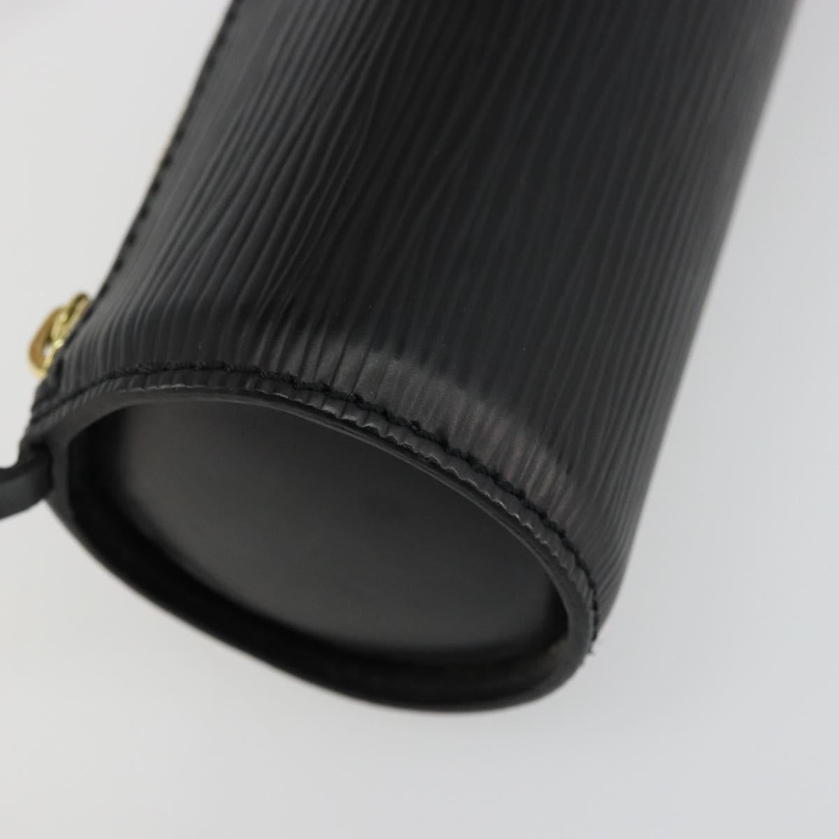 LOUIS VUITTON Epi Soufflot Pouch Black LV Auth BA12311