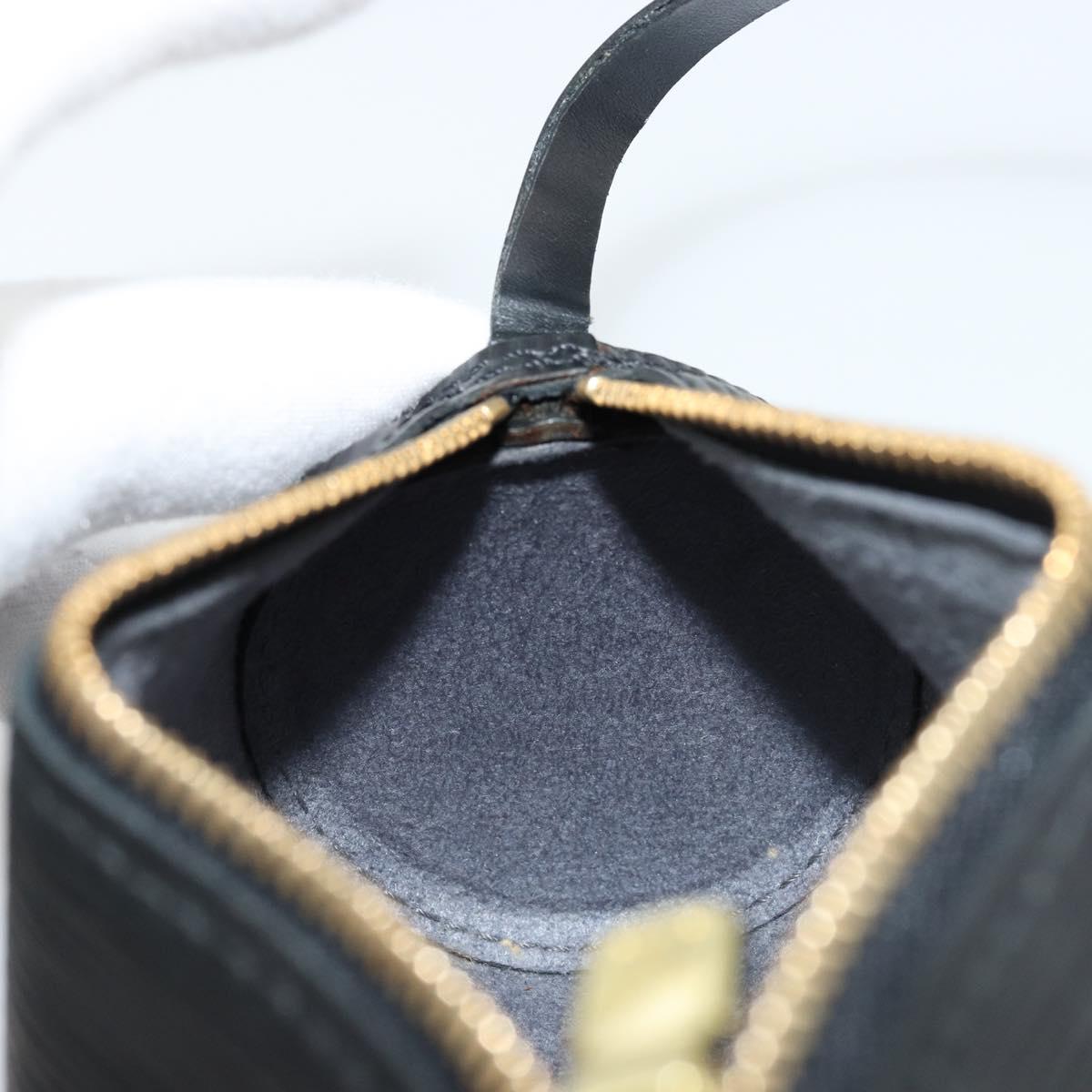 LOUIS VUITTON Epi Soufflot Pouch Black LV Auth BA12311