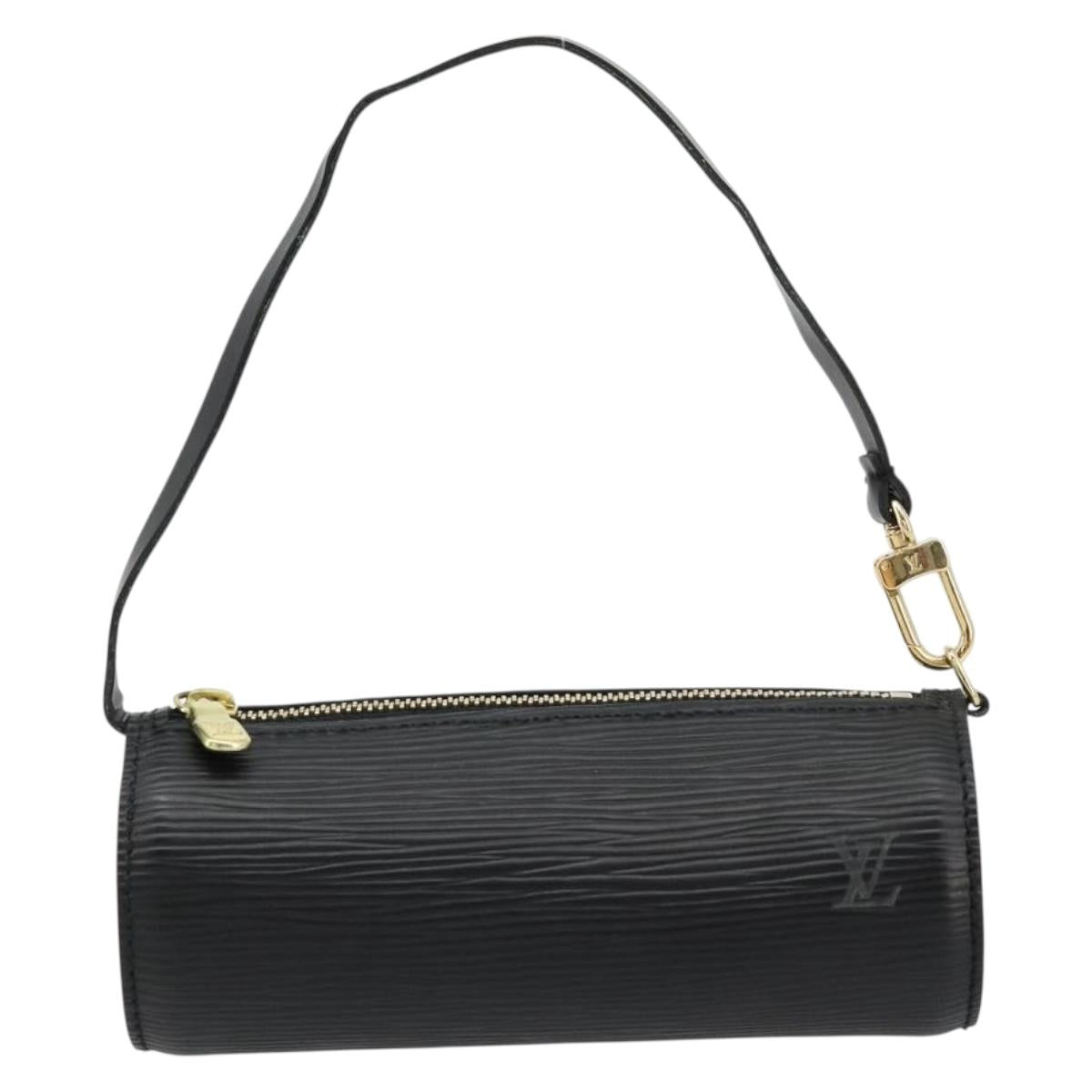 LOUIS VUITTON Epi Soufflot Pouch Black LV Auth BA12311