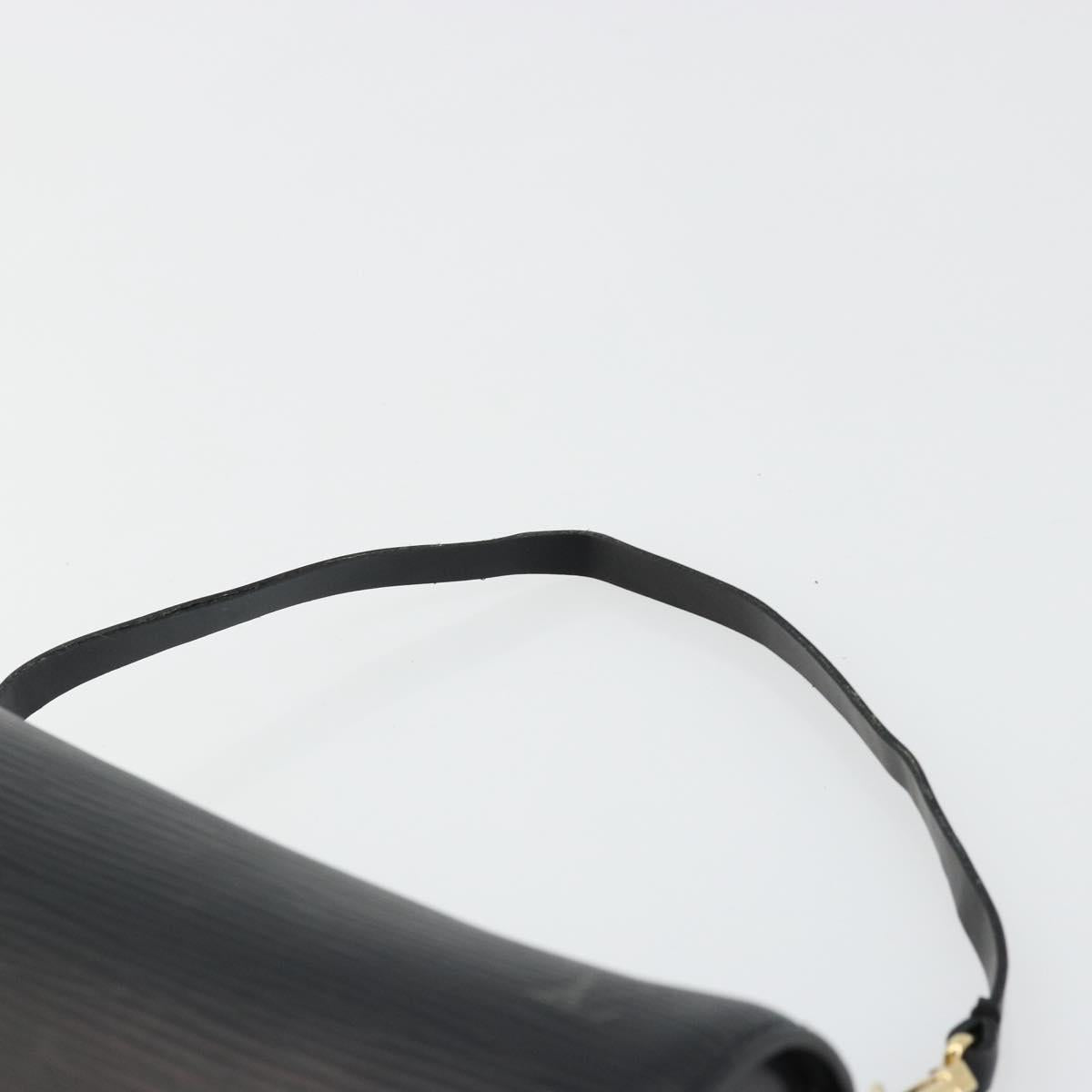 LOUIS VUITTON Epi Soufflot Pouch Black LV Auth BA12311