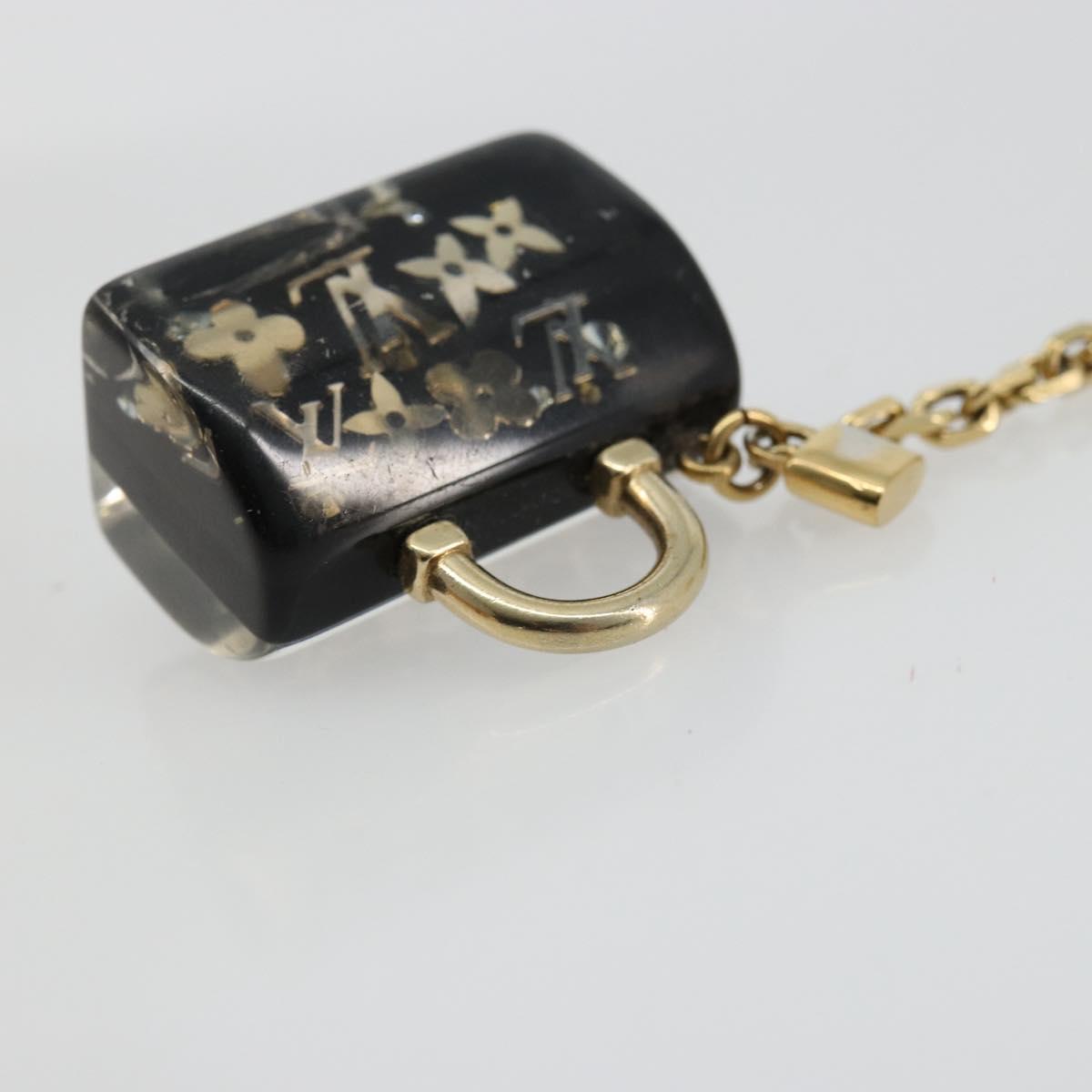 LOUIS VUITTON Speedy Porte Cles Unclusion Key Holder Black M65444 Auth BA12314