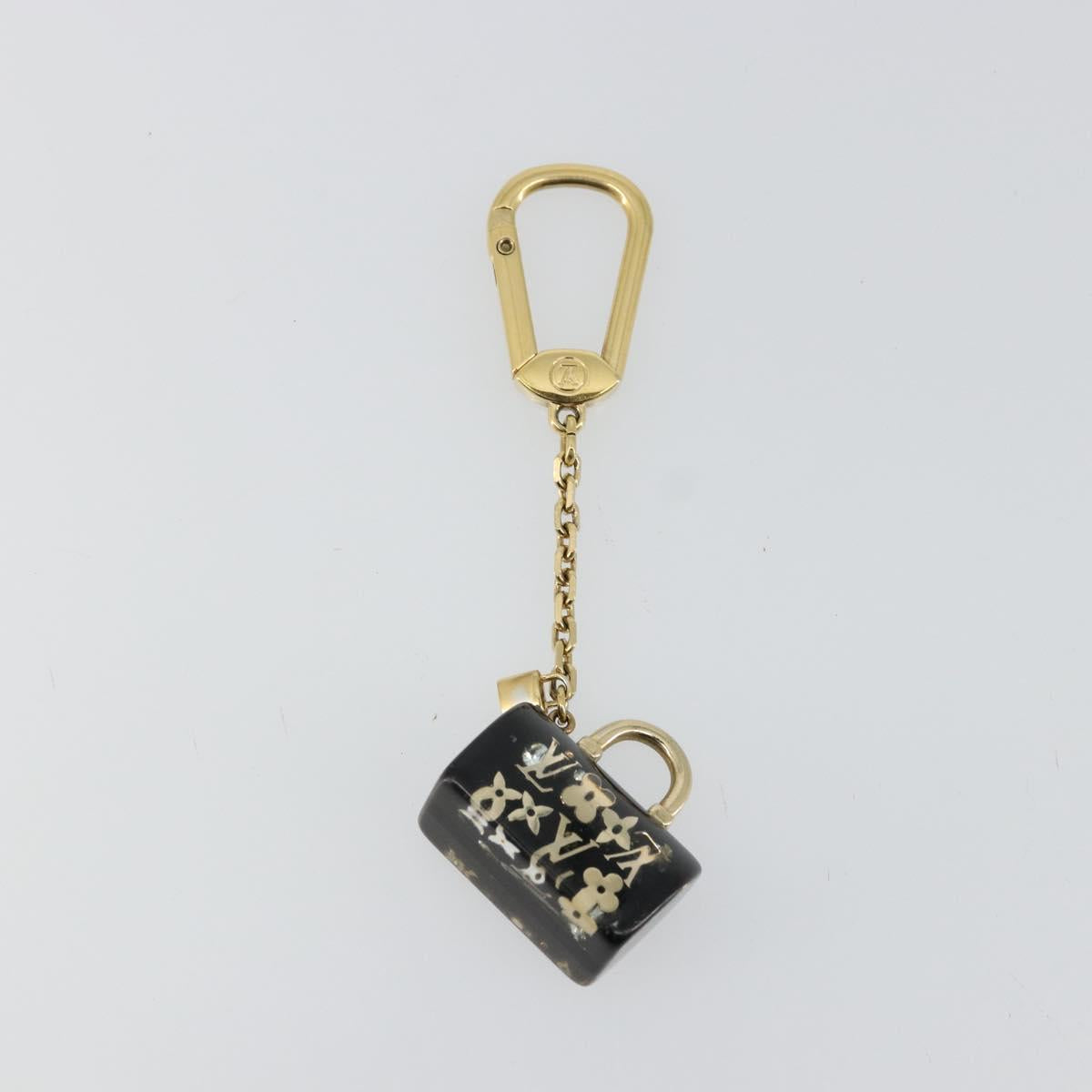 LOUIS VUITTON Speedy Porte Cles Unclusion Key Holder Black M65444 Auth BA12314