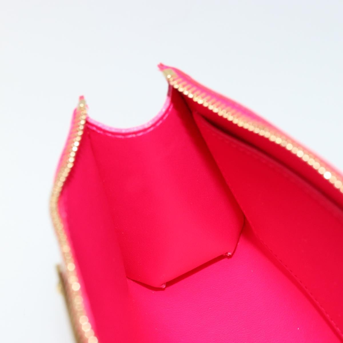 LOUIS VUITTON Monogram Vernis Trousse Pouch Pink Rose Pop M93647 Auth BA12315A