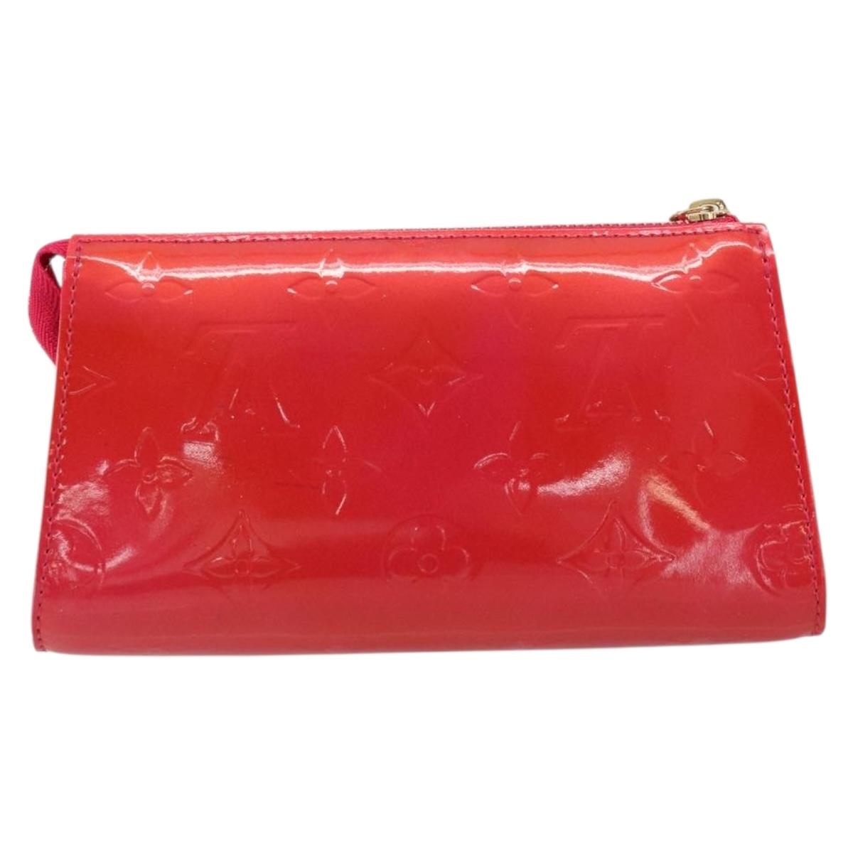 LOUIS VUITTON Monogram Vernis Trousse Pouch Pink Rose Pop M93647 Auth BA12315A
