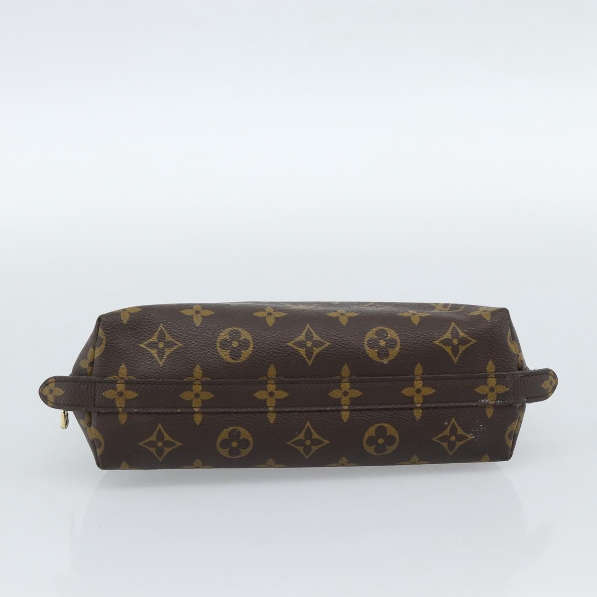 LOUIS VUITTON Monogram Trousse Demi Ronde Cosmetic Pouch M47520 LV Auth BA12323