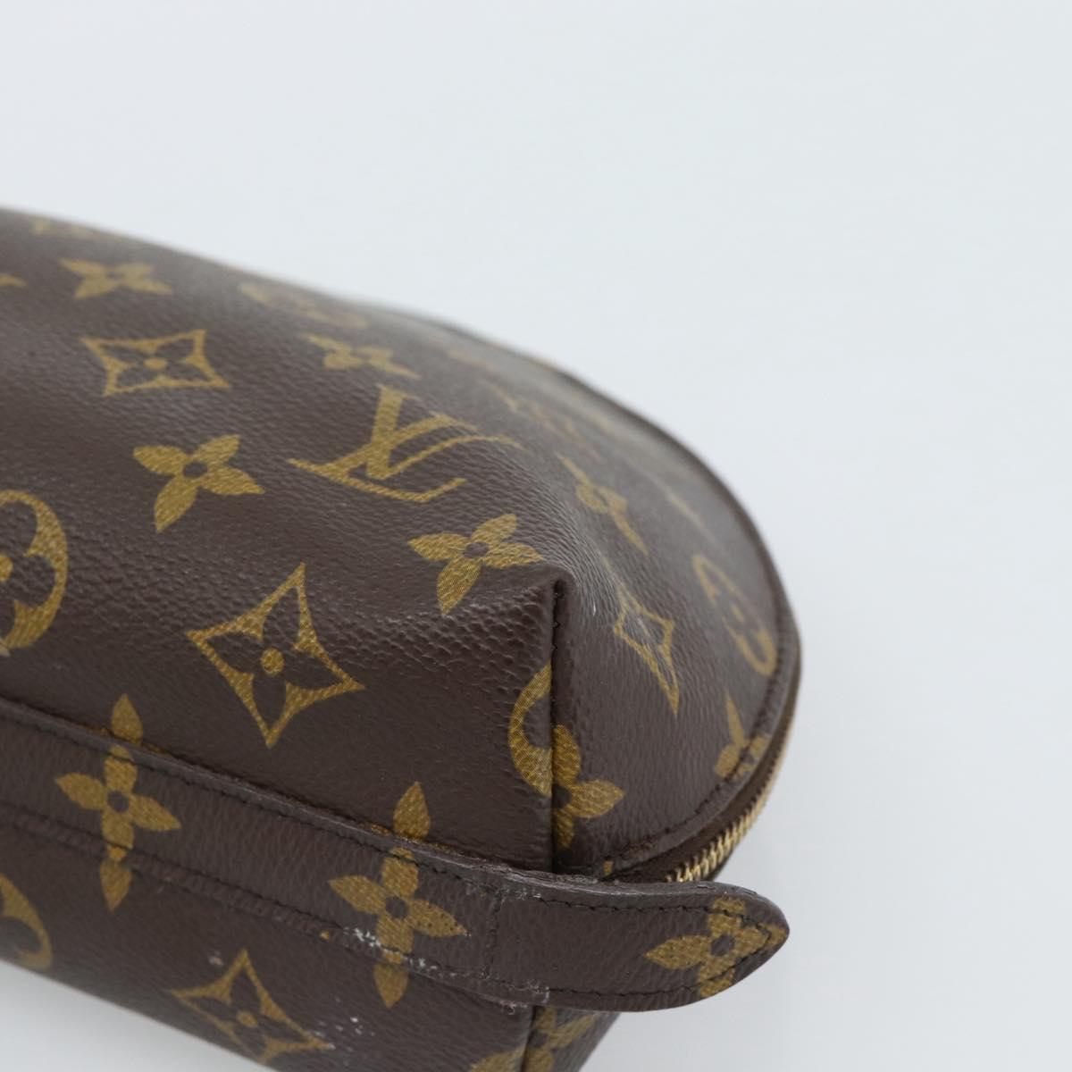 LOUIS VUITTON Monogram Trousse Demi Ronde Cosmetic Pouch M47520 LV Auth BA12323