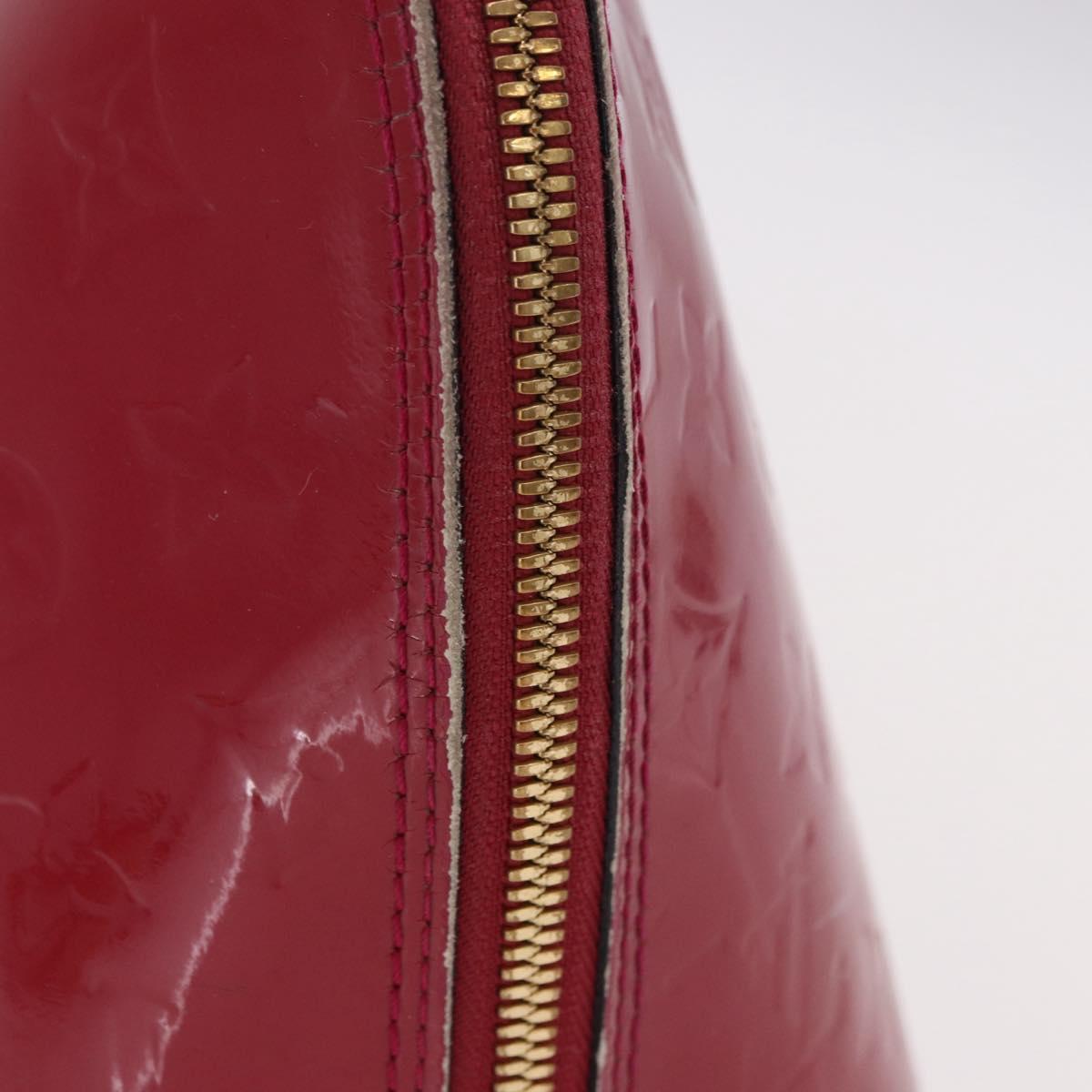 LOUIS VUITTON Monogram Vernis Alma PM Hand Bag Rose Andian M91770 Auth BA12324