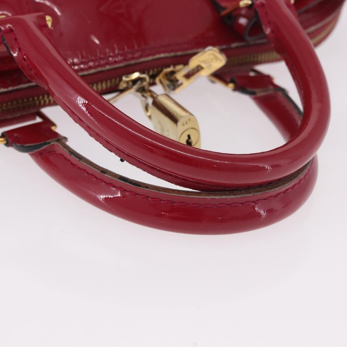 LOUIS VUITTON Monogram Vernis Alma PM Hand Bag Rose Andian M91770 Auth BA12324