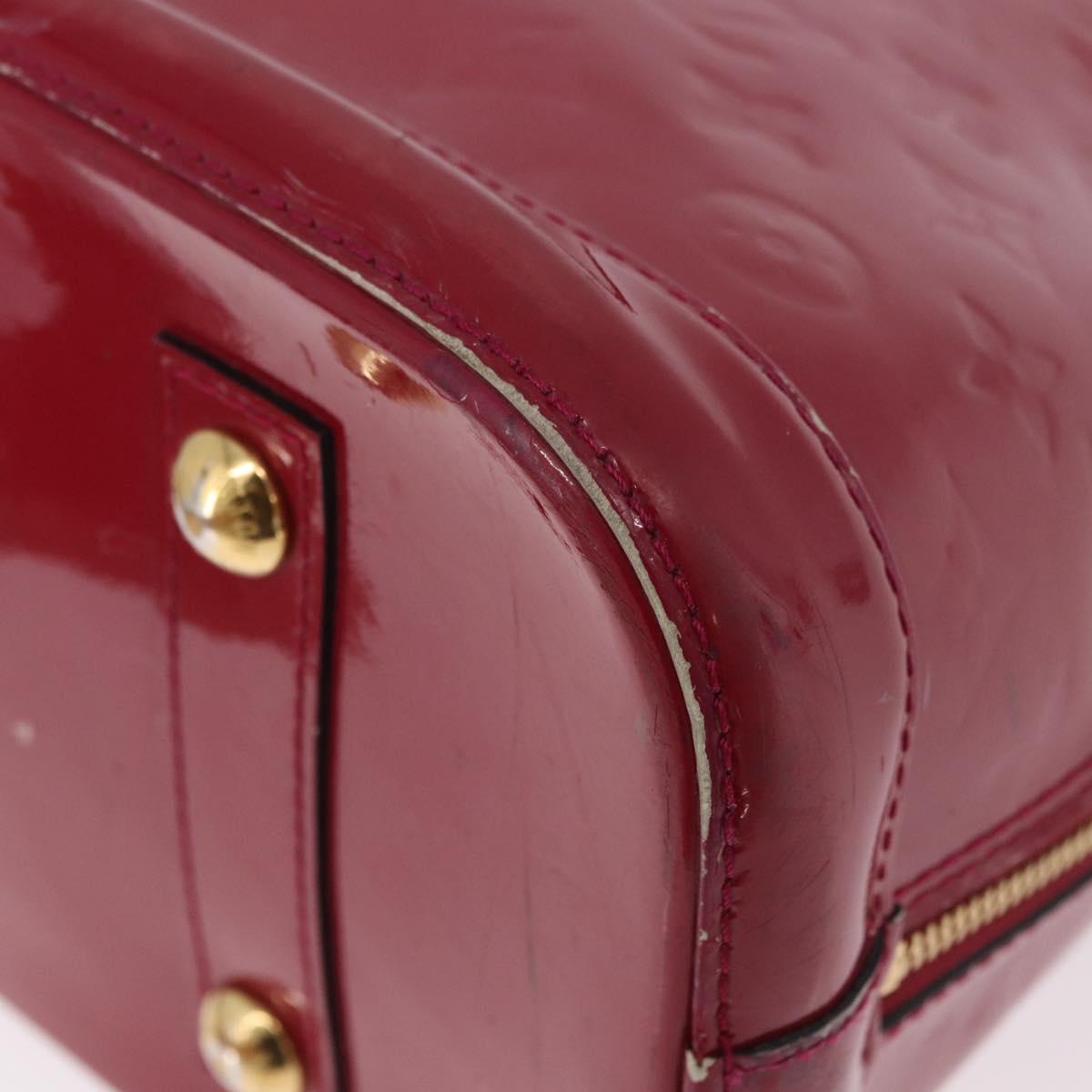 LOUIS VUITTON Monogram Vernis Alma PM Hand Bag Rose Andian M91770 Auth BA12324