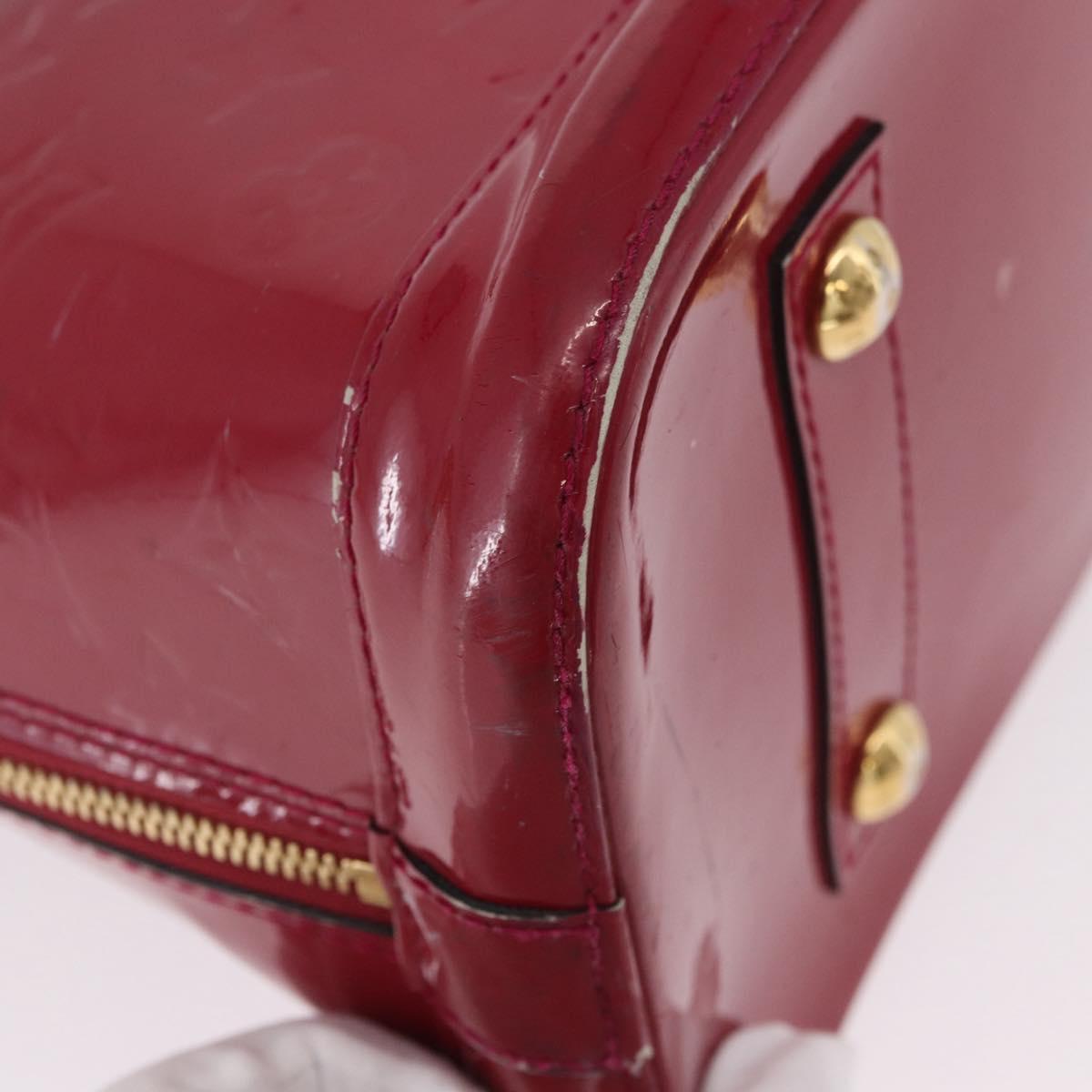 LOUIS VUITTON Monogram Vernis Alma PM Hand Bag Rose Andian M91770 Auth BA12324