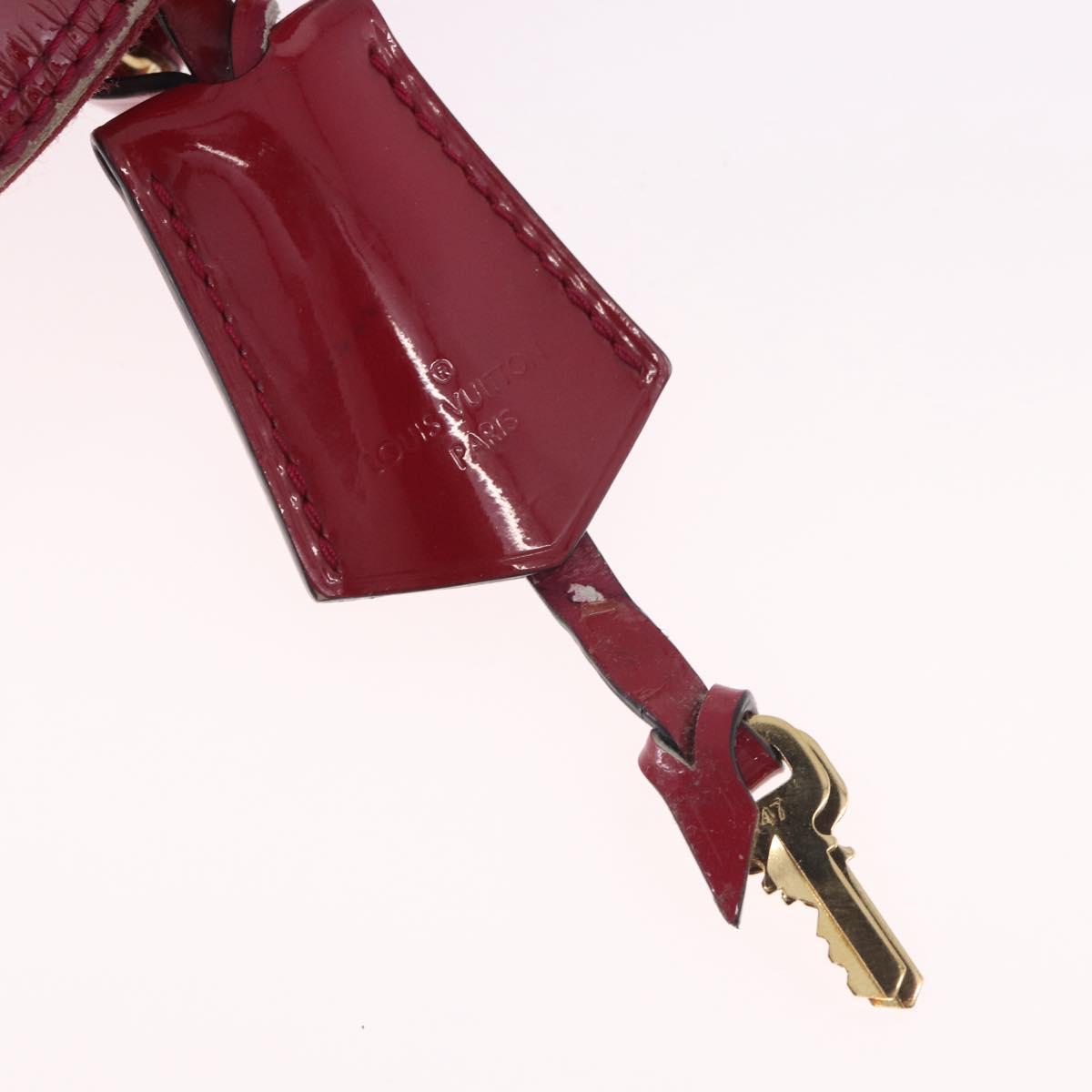 LOUIS VUITTON Monogram Vernis Alma PM Hand Bag Rose Andian M91770 Auth BA12324